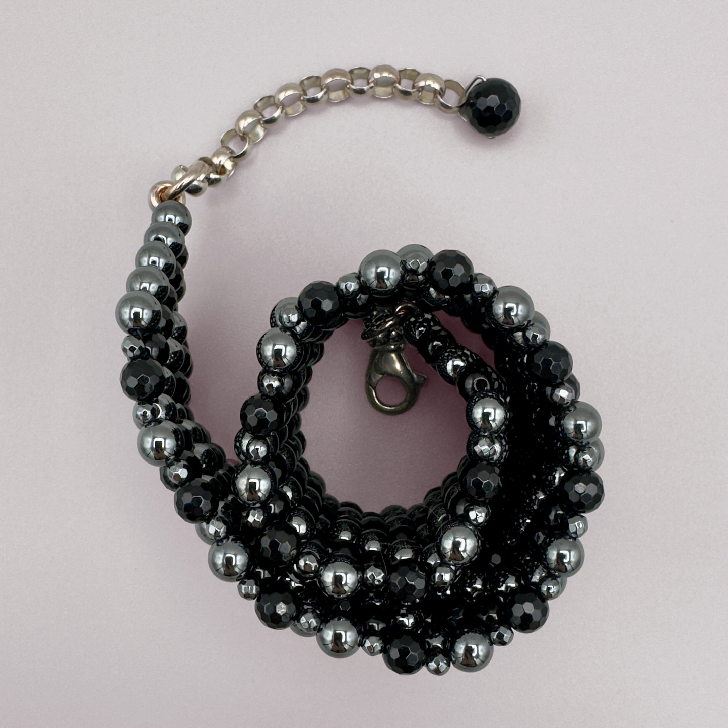 SAHARA S6 Choker in Black Onyx + Hematite