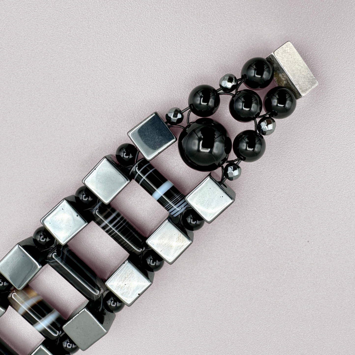 Hematite + Black Sardonyx Bracelet