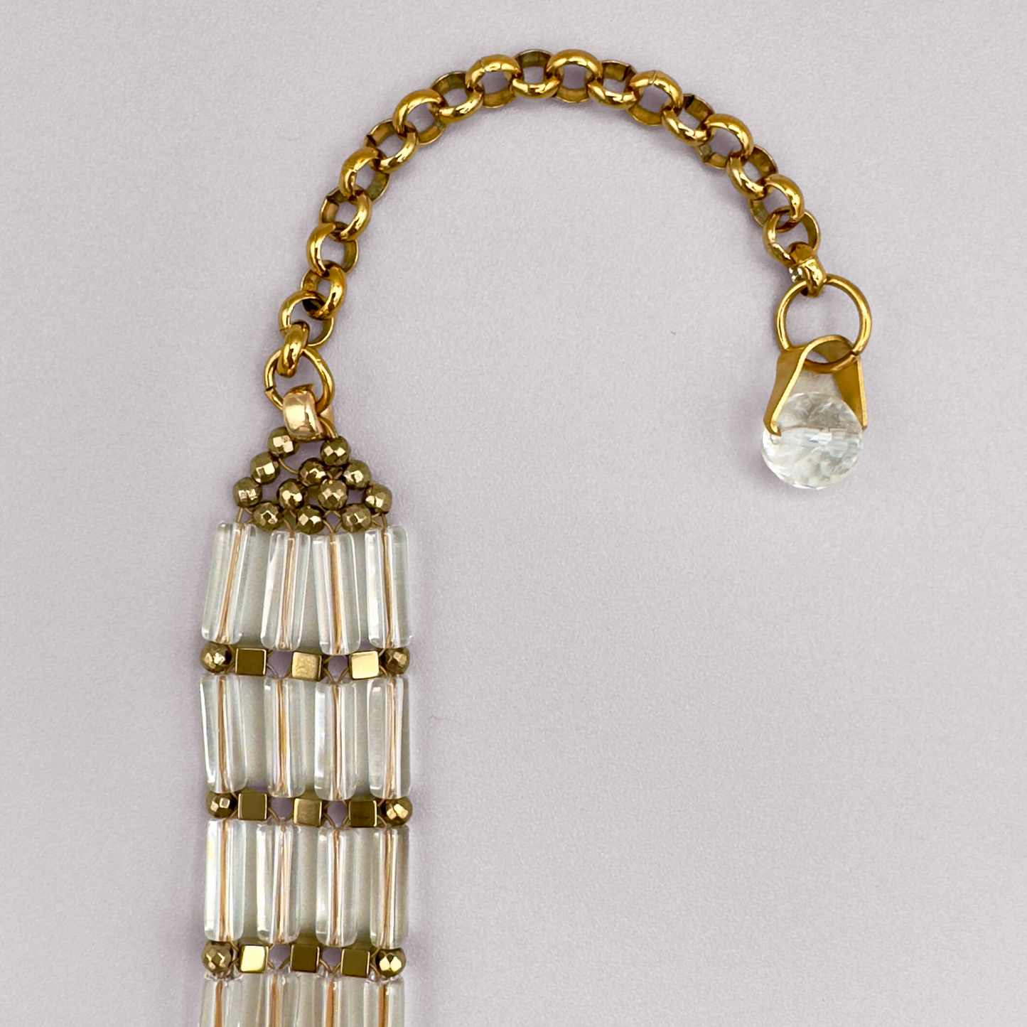 Clear Quartz + Gold Choker