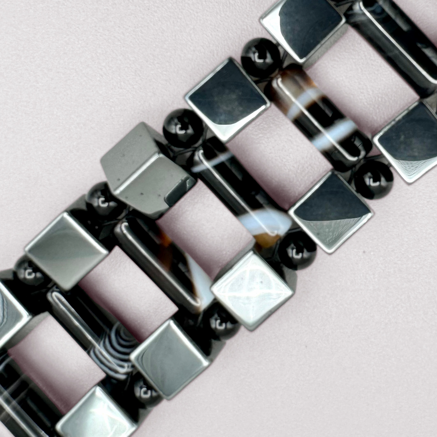 Hematite + Black Sardonyx Bracelet