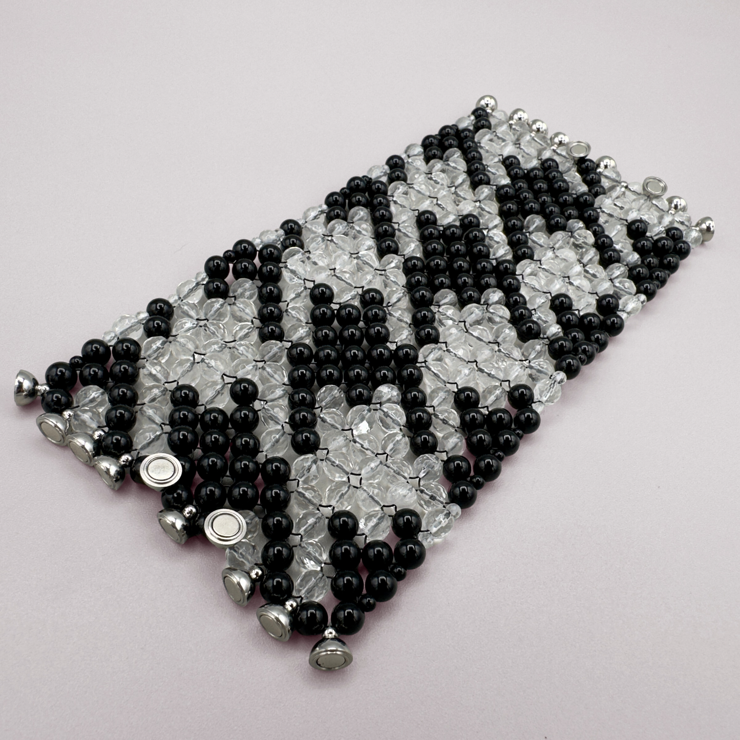 SAHARA S10 Bracelet in Black Onyx + Clear Quartz