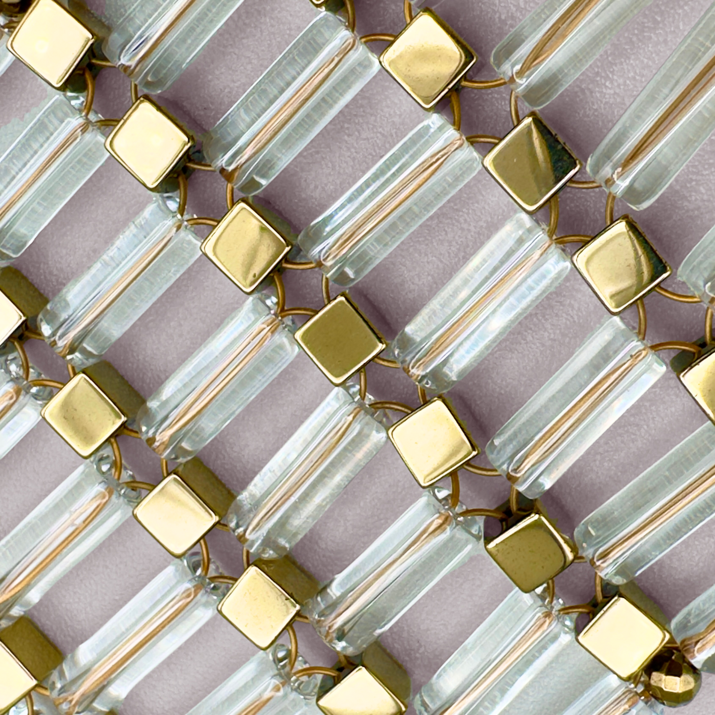 Clear Quartz + Gold Bracelet