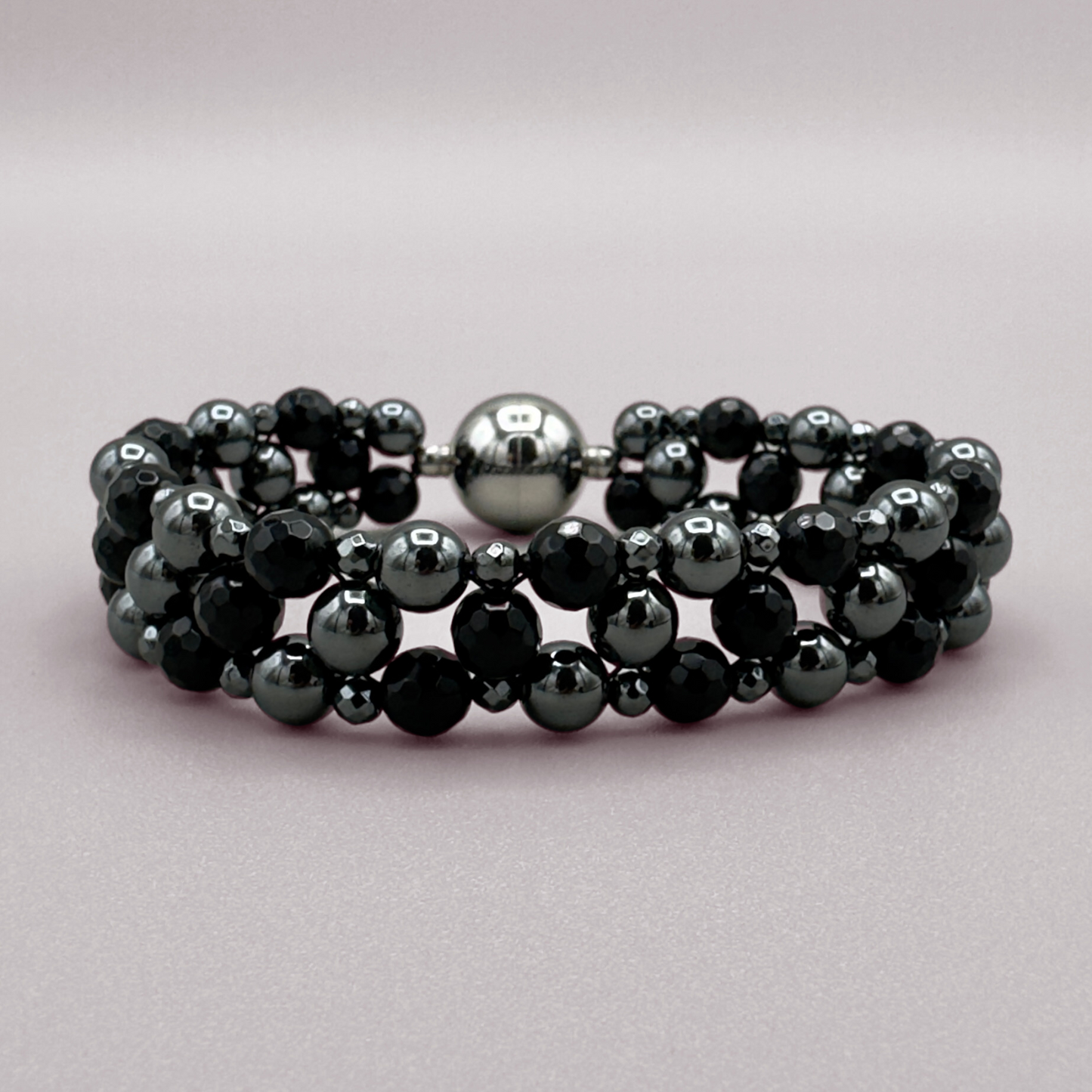 SAHARA S2 Bracelet in Black Onyx + Hematite