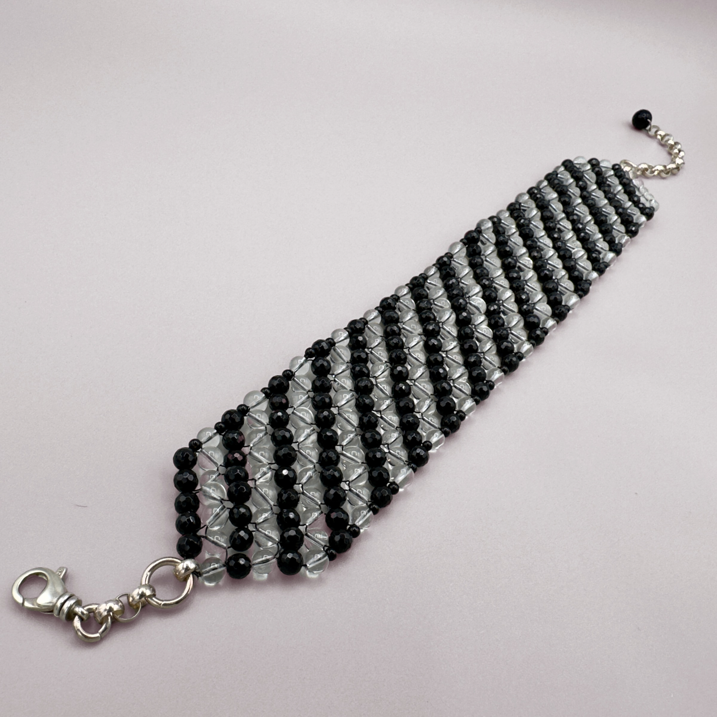SAHARA S6 Choker in Black Onyx + Clear Quartz
