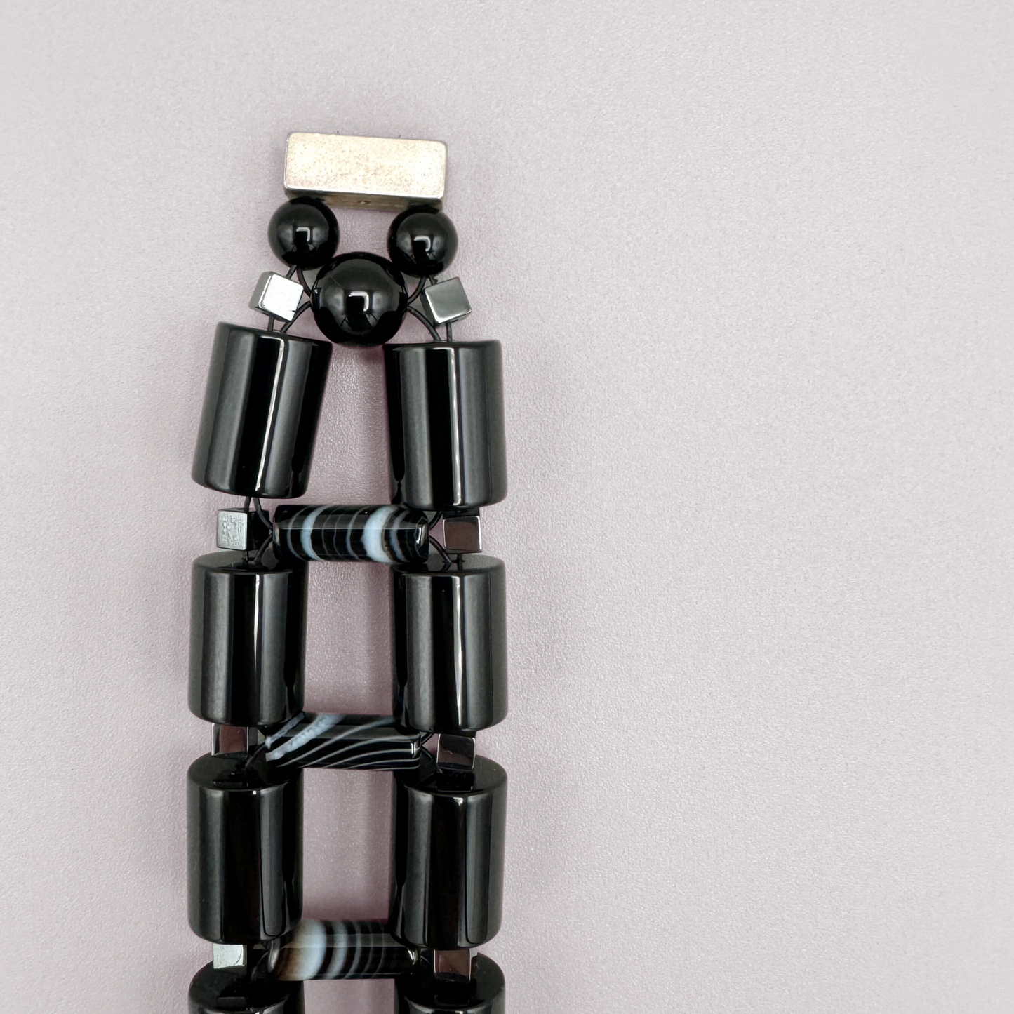 Black Onyx + Black Sardonyx Bracelet
