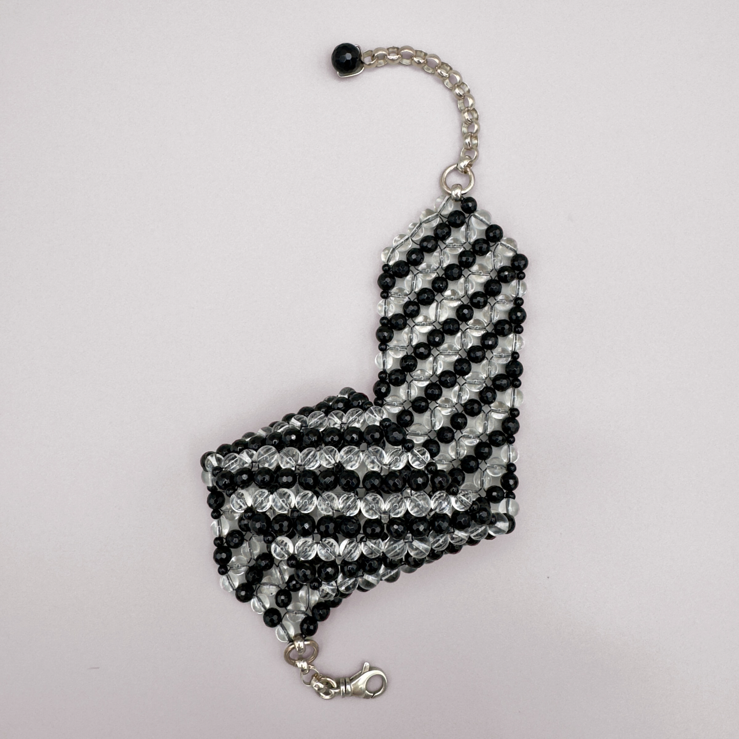 SAHARA S6 Choker in Black Onyx + Clear Quartz