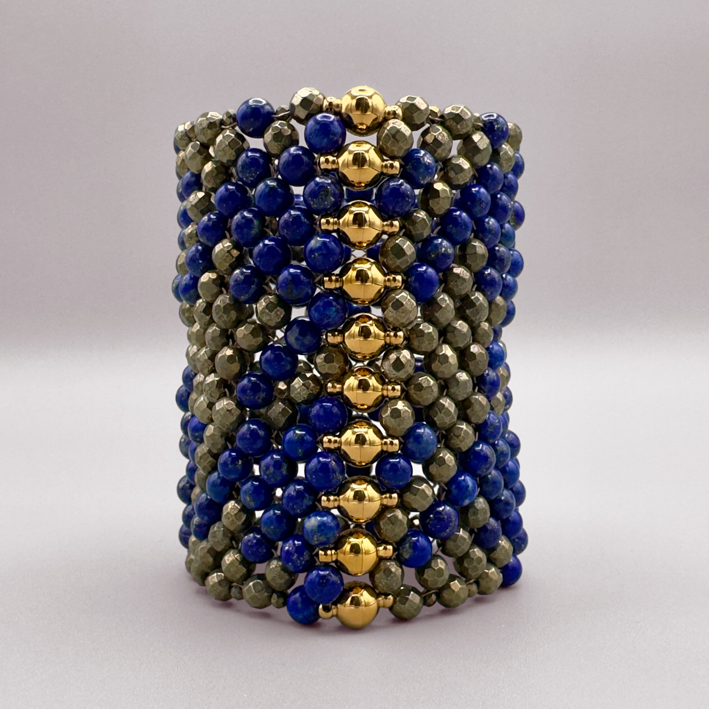 SAHARA S8 Bracelet in Lapis Lazuli + Pyrite