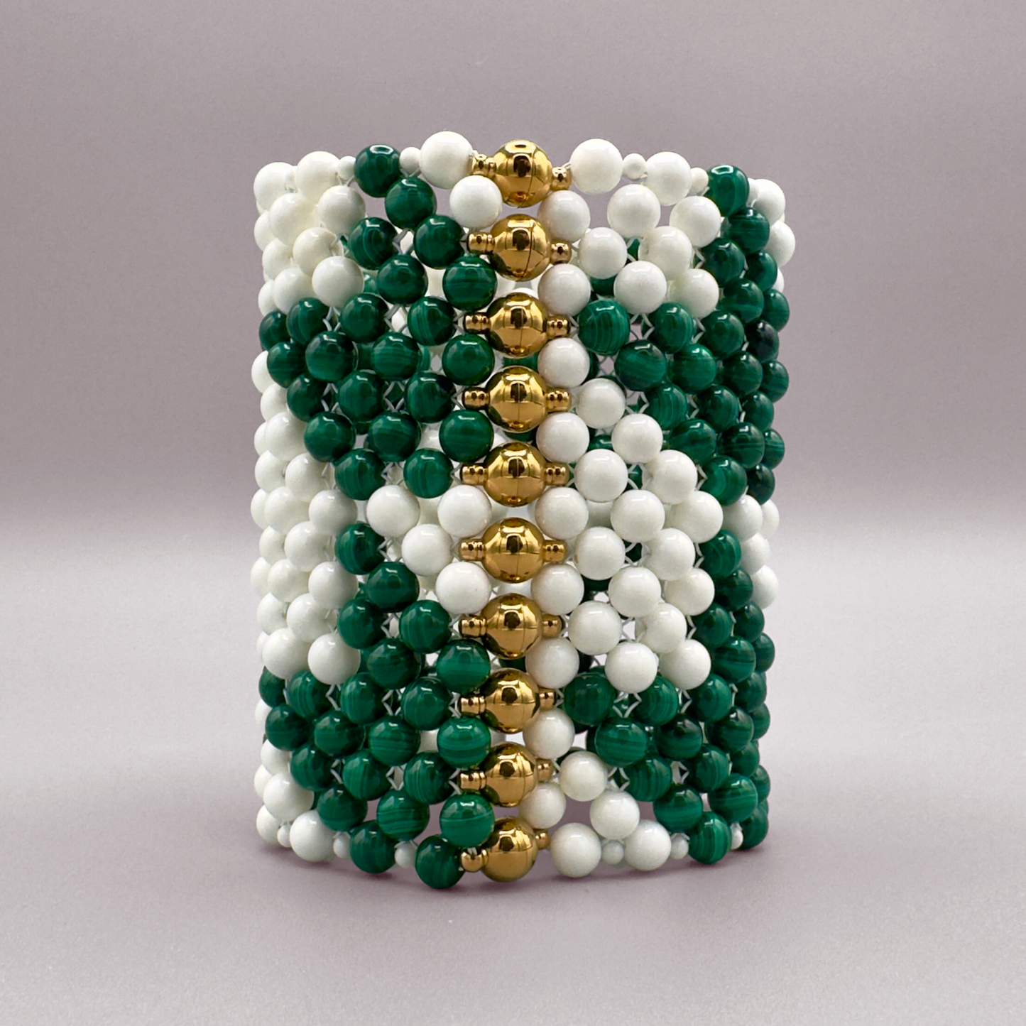 SAHARA S10 Bracelet in Malachite + White Shell