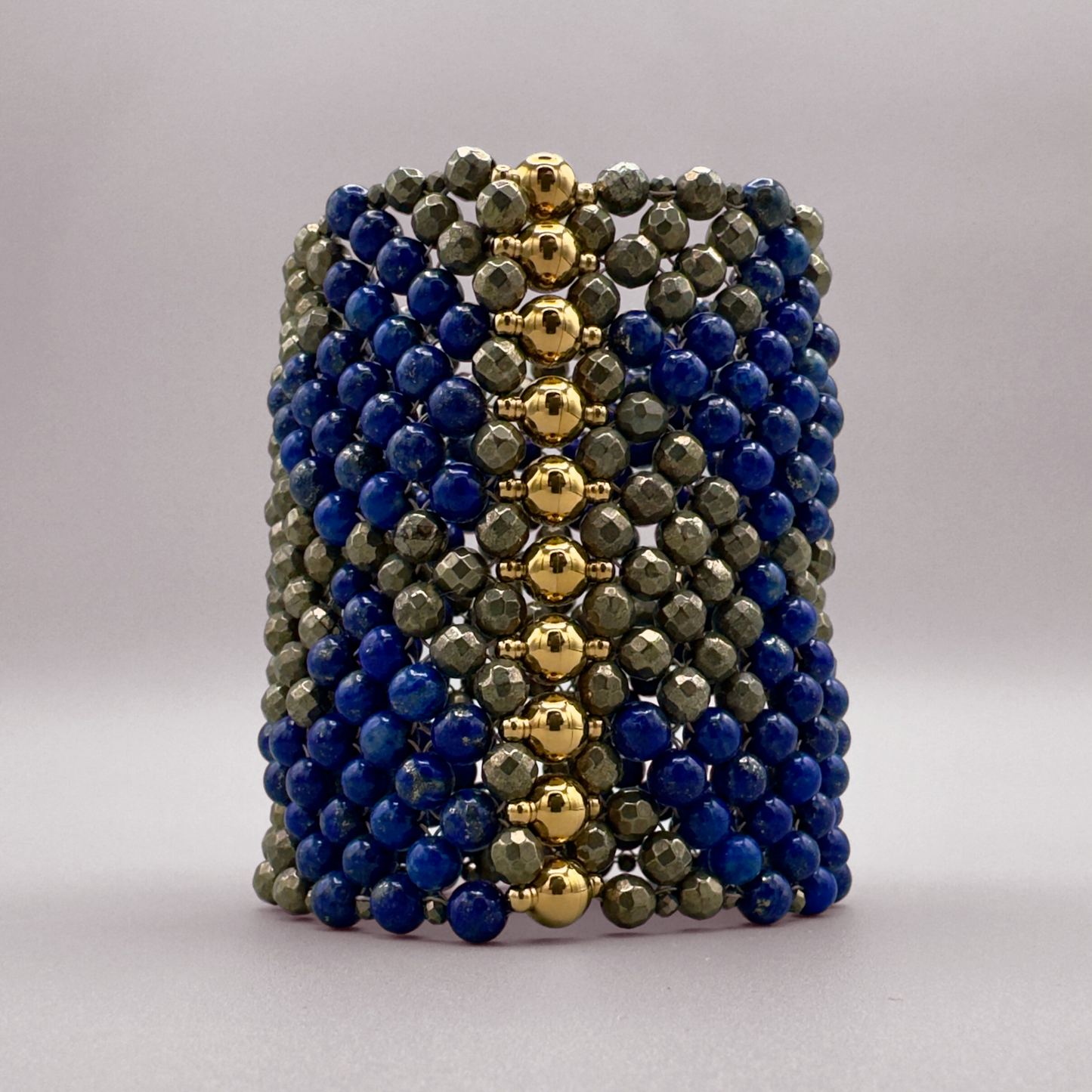 SAHARA S8 Bracelet in Lapis Lazuli + Pyrite