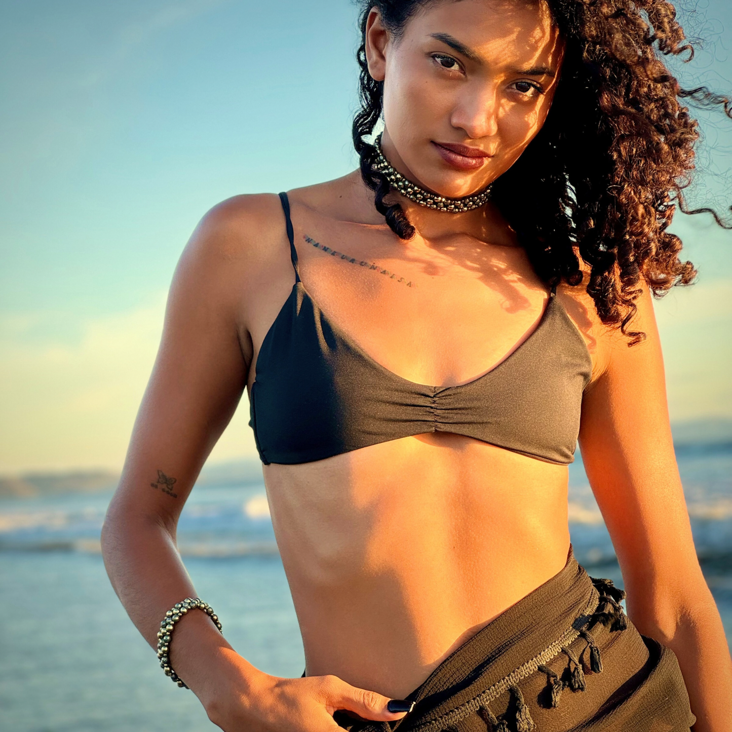 SAHARA S2 Choker in Pyrite + Gold