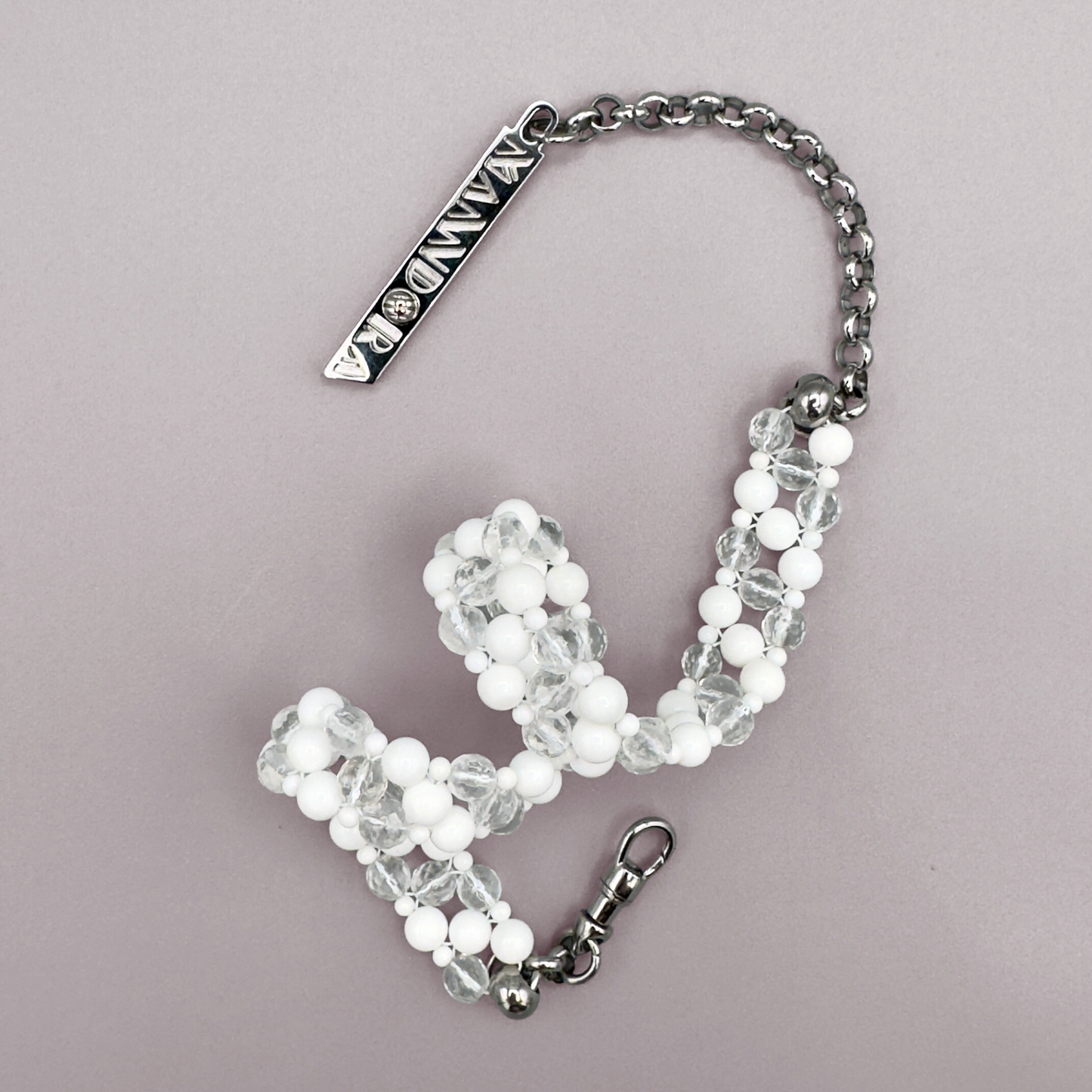 SAHARA S2 Choker in White Shell + Clear Quartz