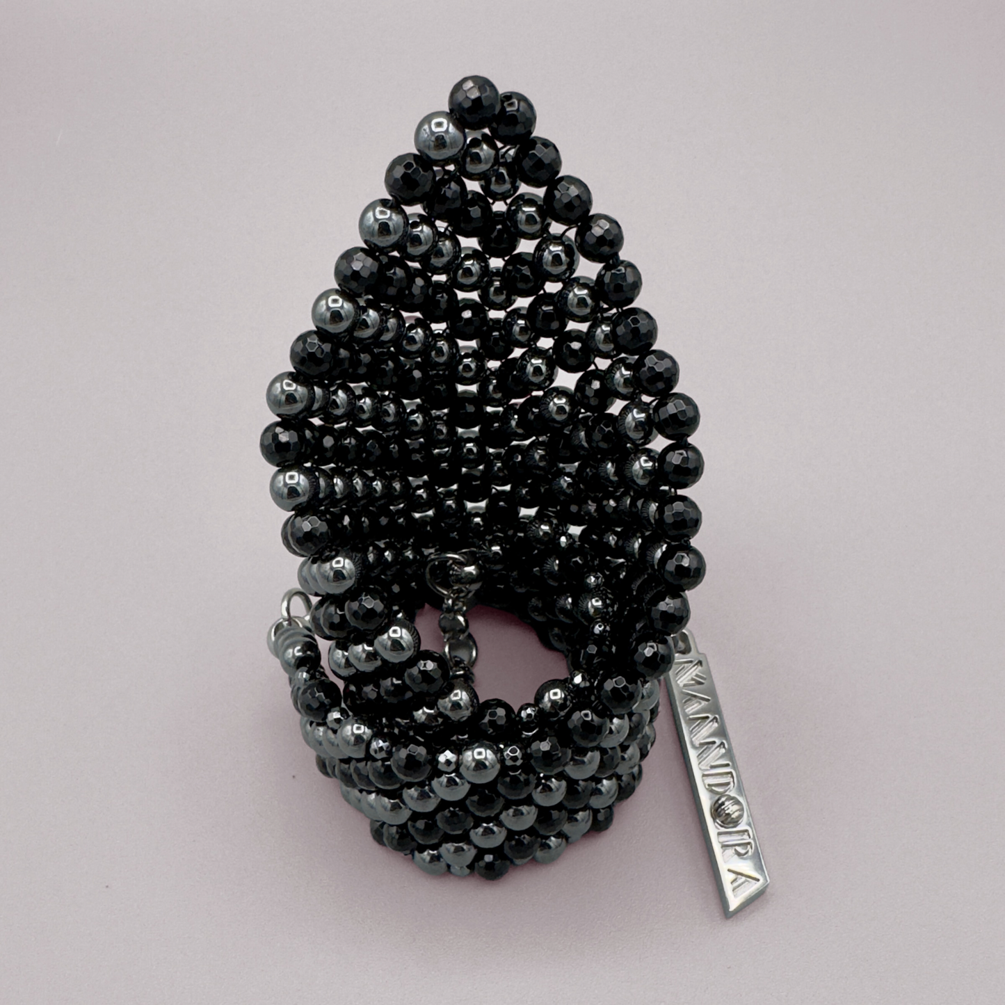 SAHARA S12 Choker in Black Onyx + Hematite