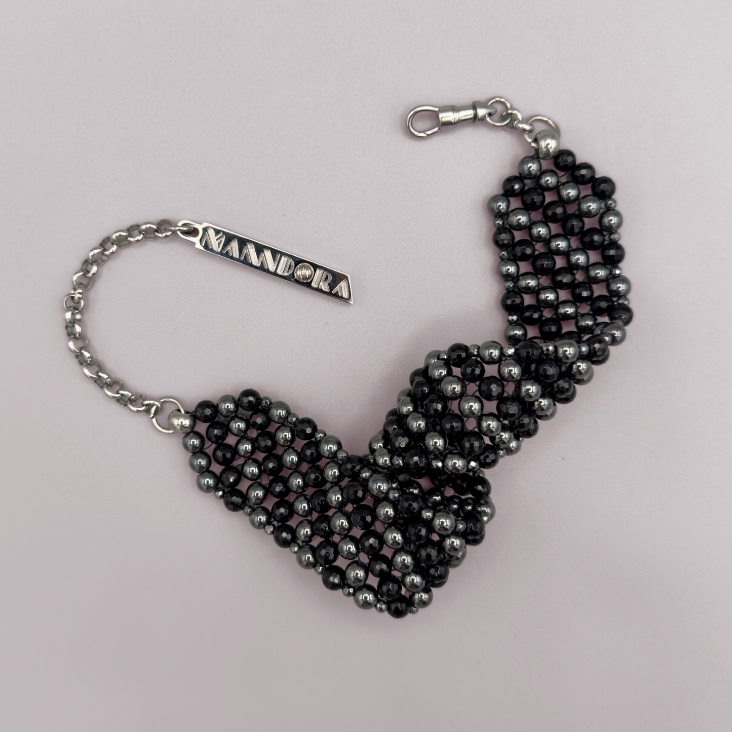 SAHARA S4 Choker in Black Onyx + Hematite