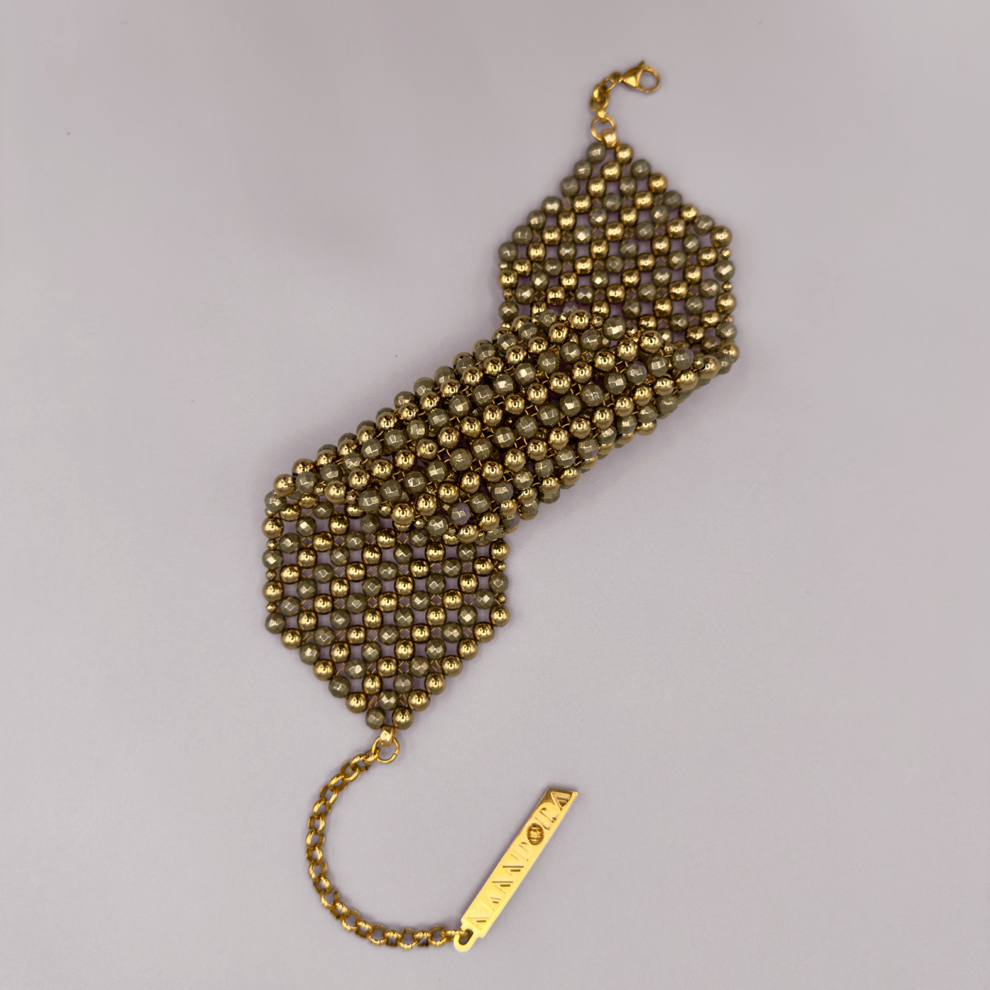 SAHARA S8 Choker in Pyrite + Gold