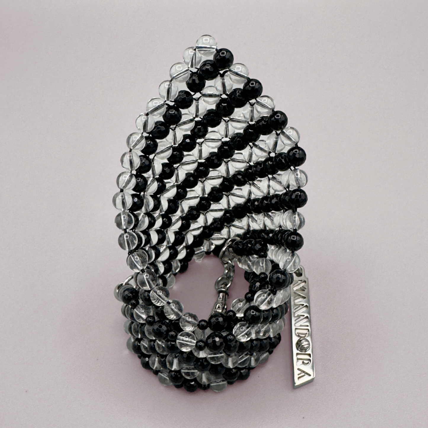 SAHARA S12 Choker in Black Onyx + Clear Quartz