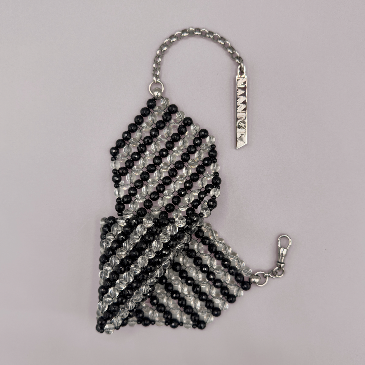 SAHARA S8 Choker in Black Onyx + Clear Quartz