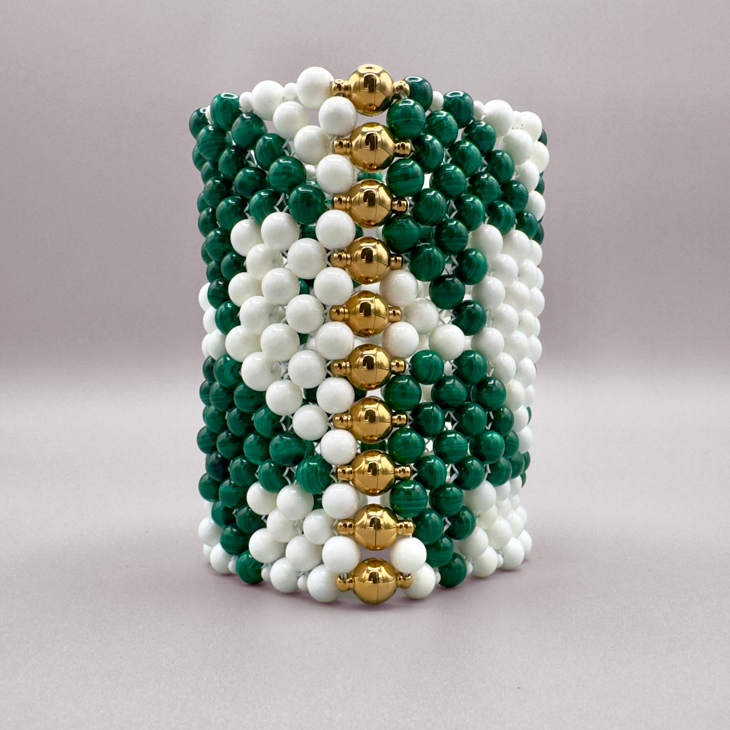 SAHARA S10 Bracelet in Malachite + White Shell