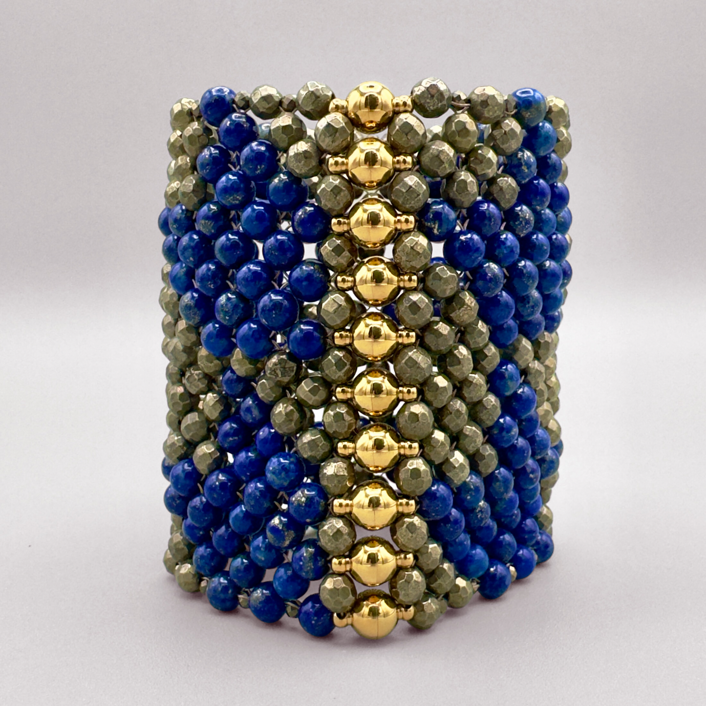 SAHARA S10 Bracelet in Lapis Lazuli + Pyrite