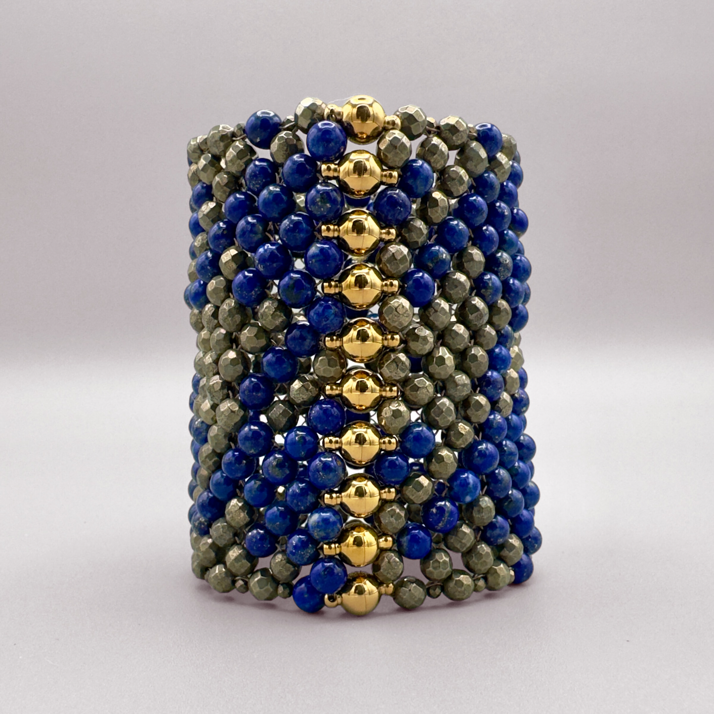 SAHARA S10 Bracelet in Lapis Lazuli + Pyrite