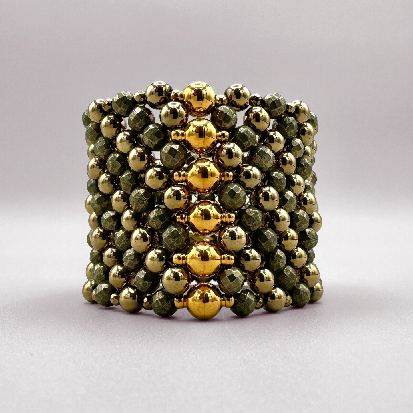 SAHARA S6 Bracelet in Pyrite + Gold