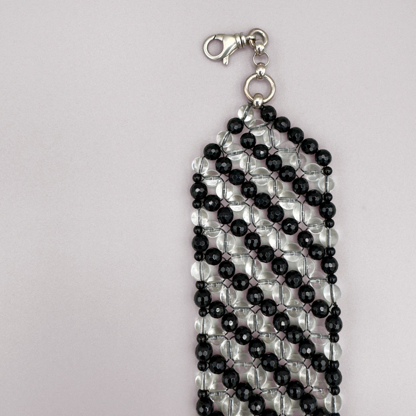 SAHARA S6 Choker in Black Onyx + Clear Quartz