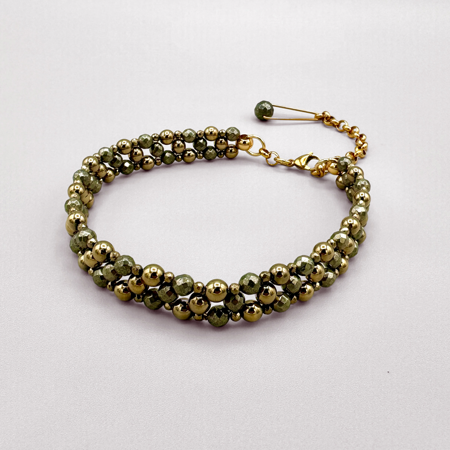 SAHARA S2 Choker in Pyrite + Gold