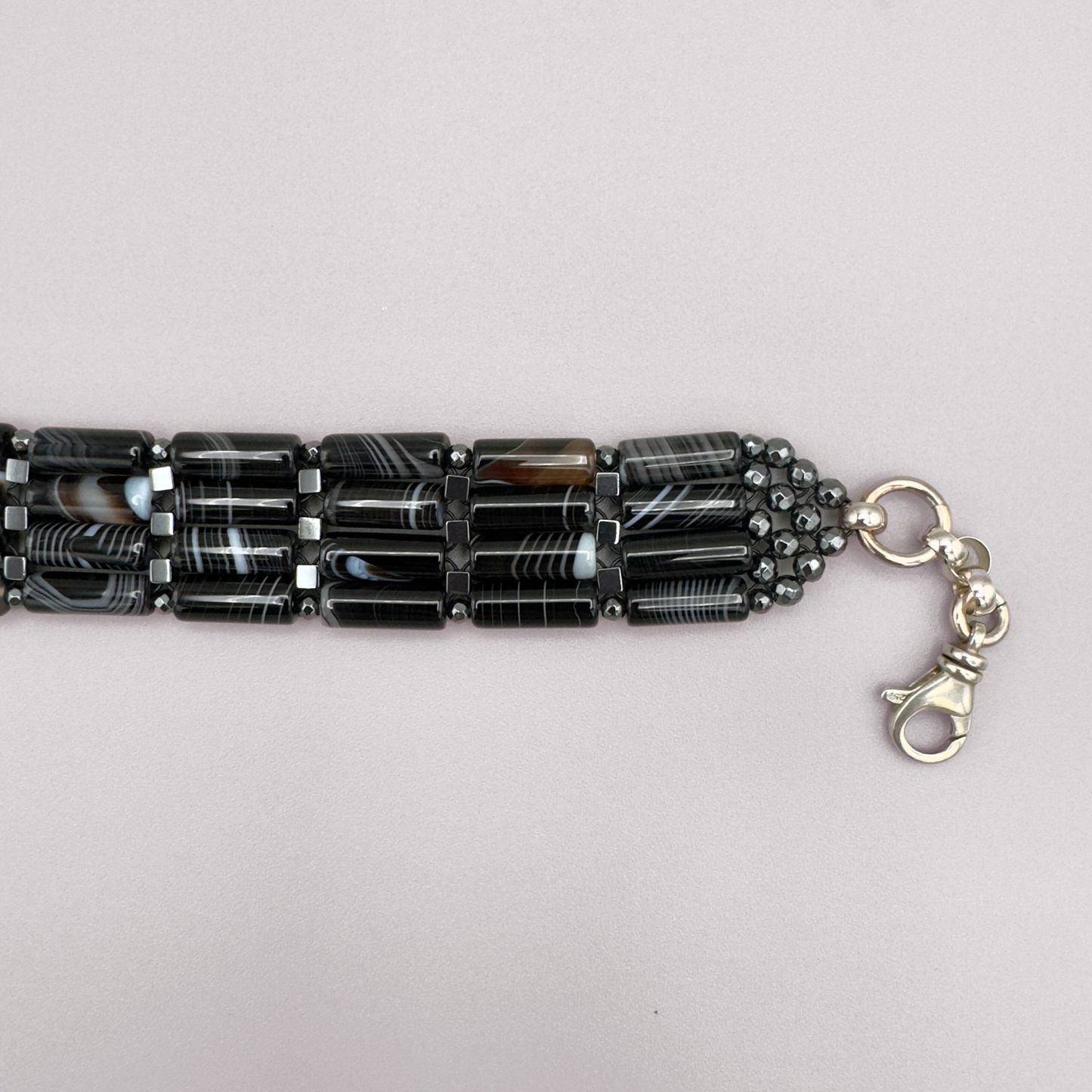 Black Sardonyx + Hematite Choker