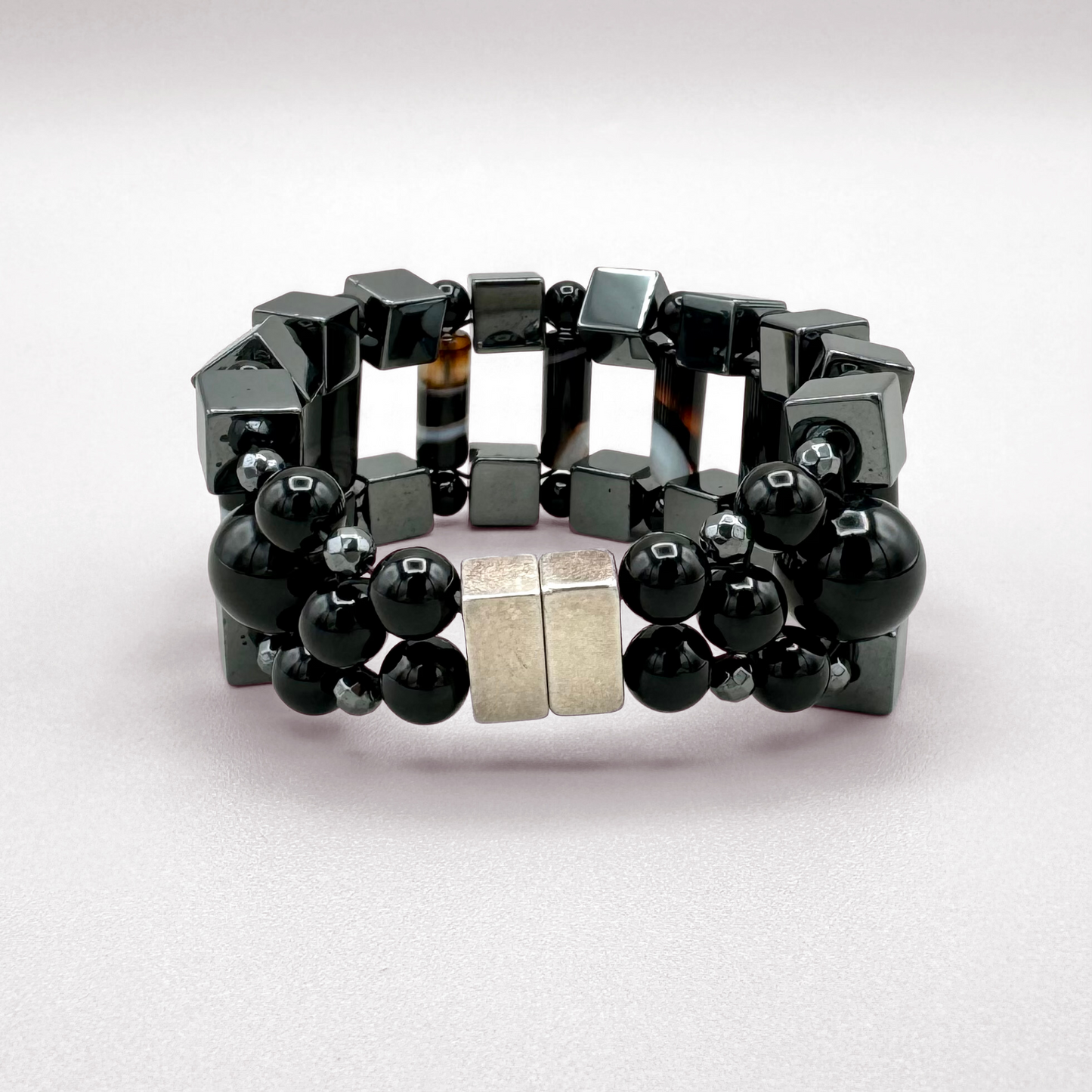 Hematite + Black Sardonyx Bracelet