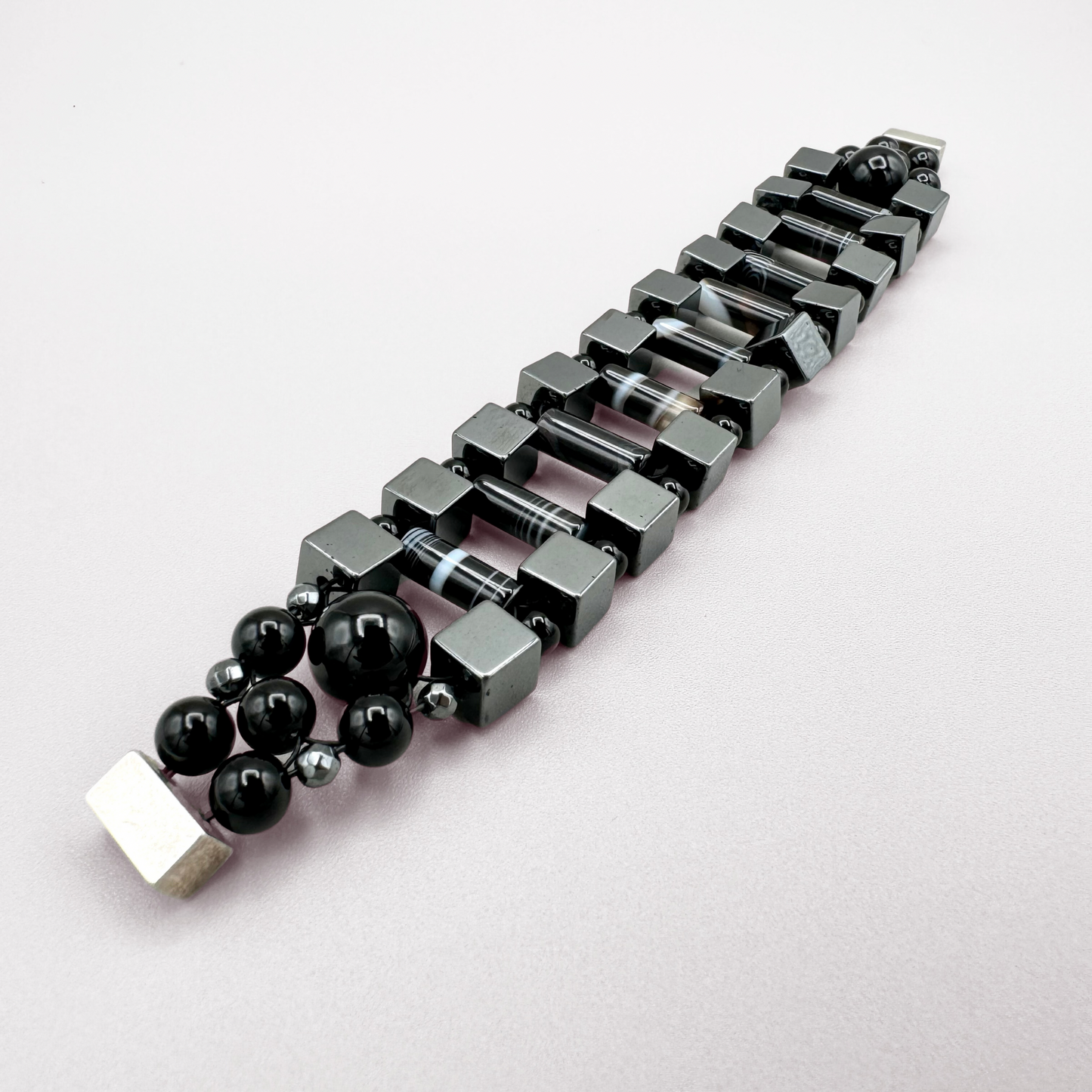 Hematite + Black Sardonyx Bracelet
