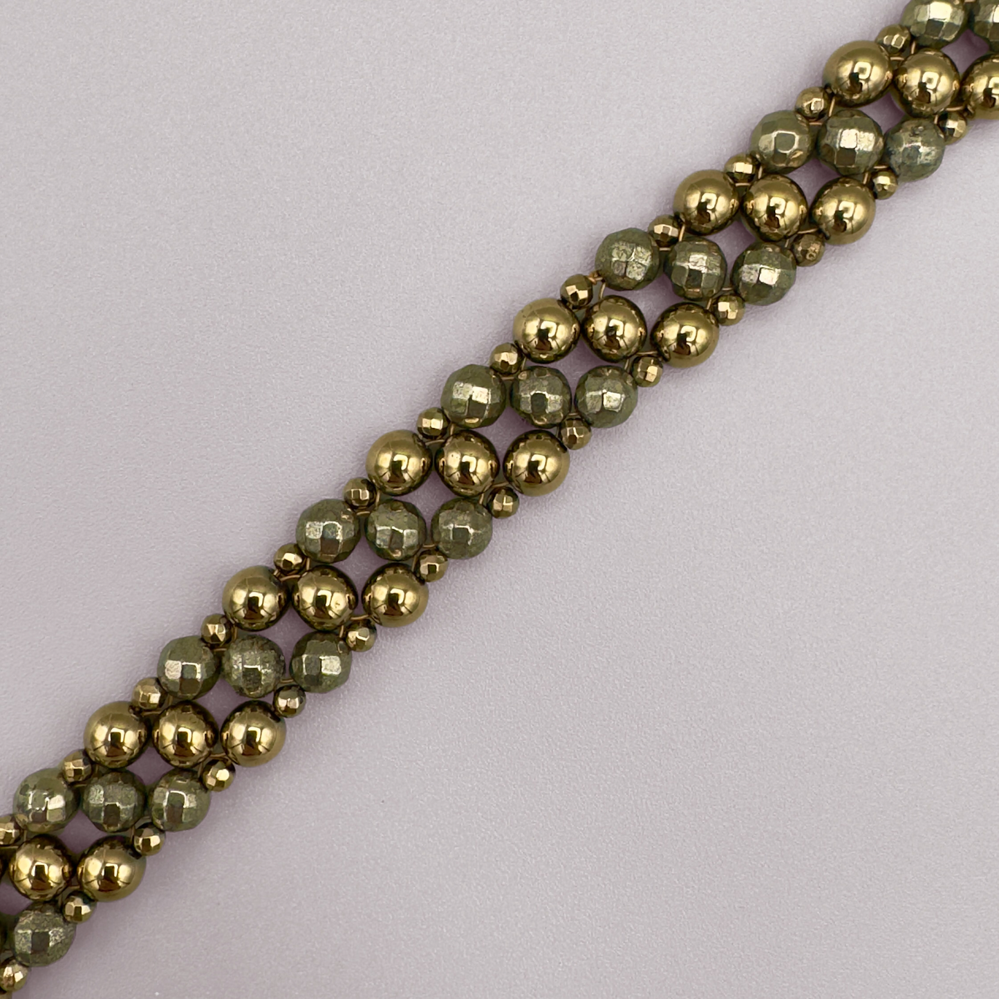 SAHARA S2 Choker in Pyrite + Gold