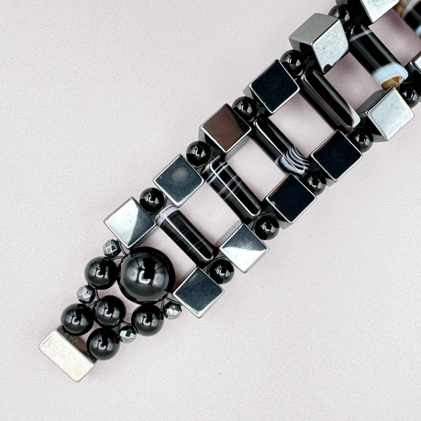 Hematite + Black Sardonyx Bracelet