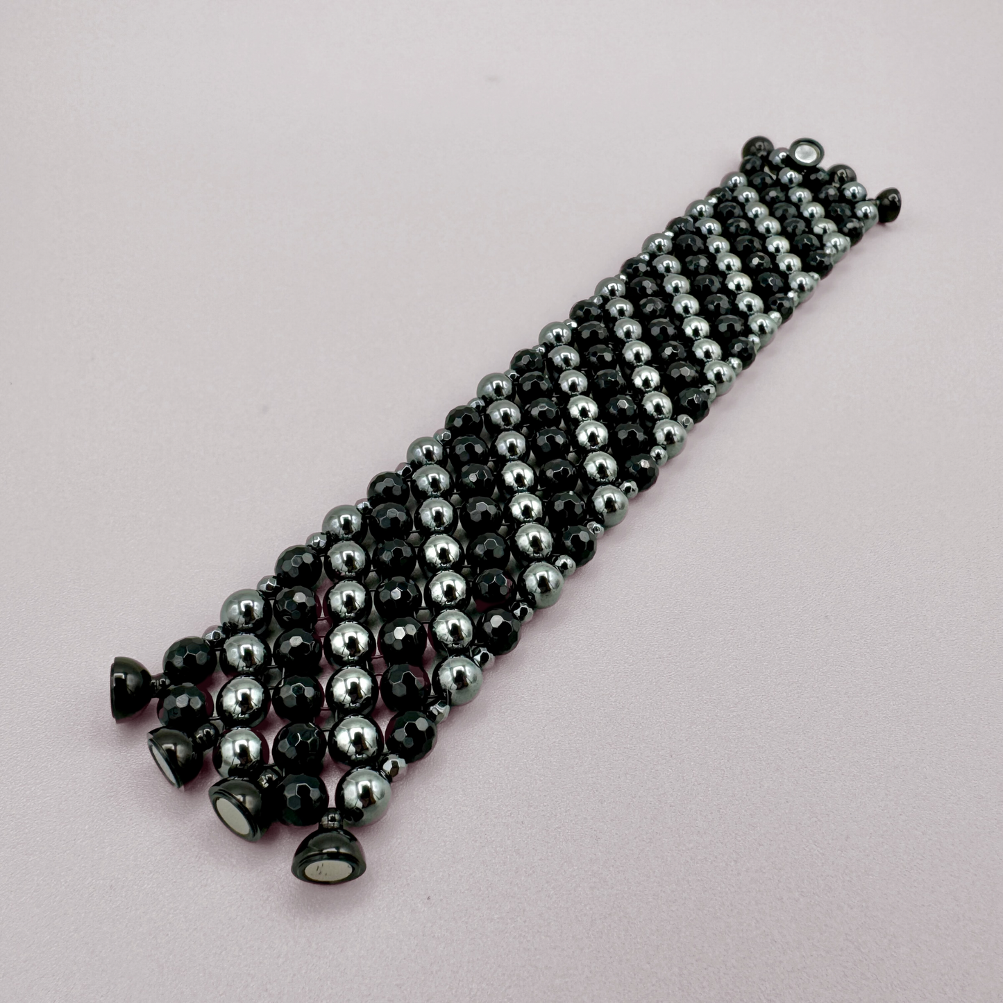 SAHARA S4 Bracelet in Black Onyx + Hematite