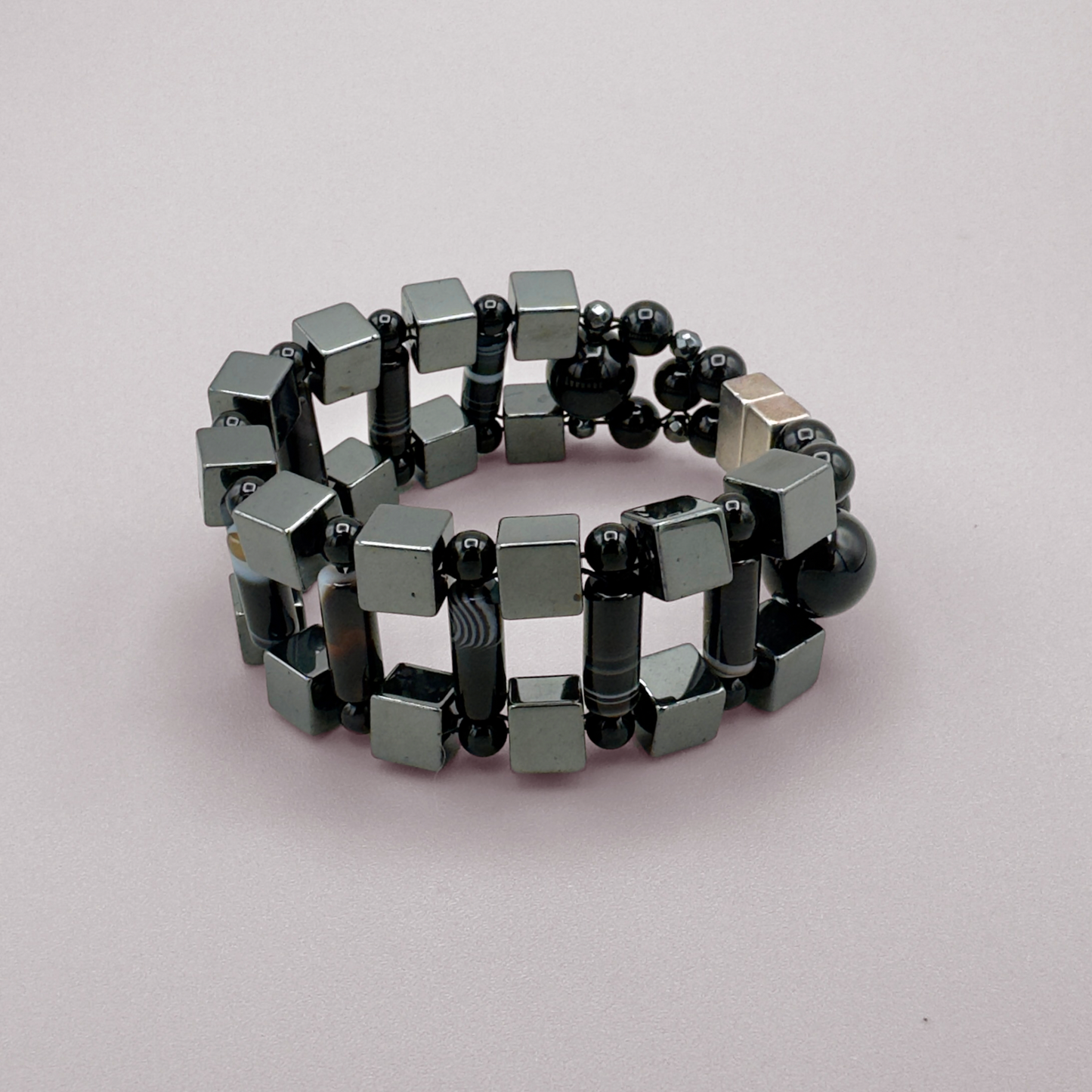 Hematite + Black Sardonyx Bracelet