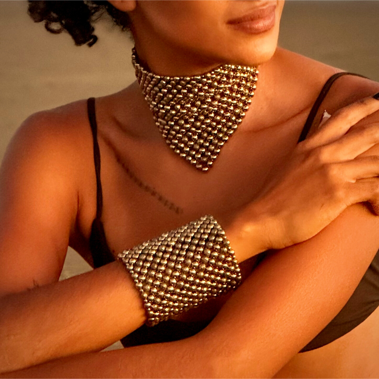 SAHARA S10 Bracelet in Pyrite + Gold