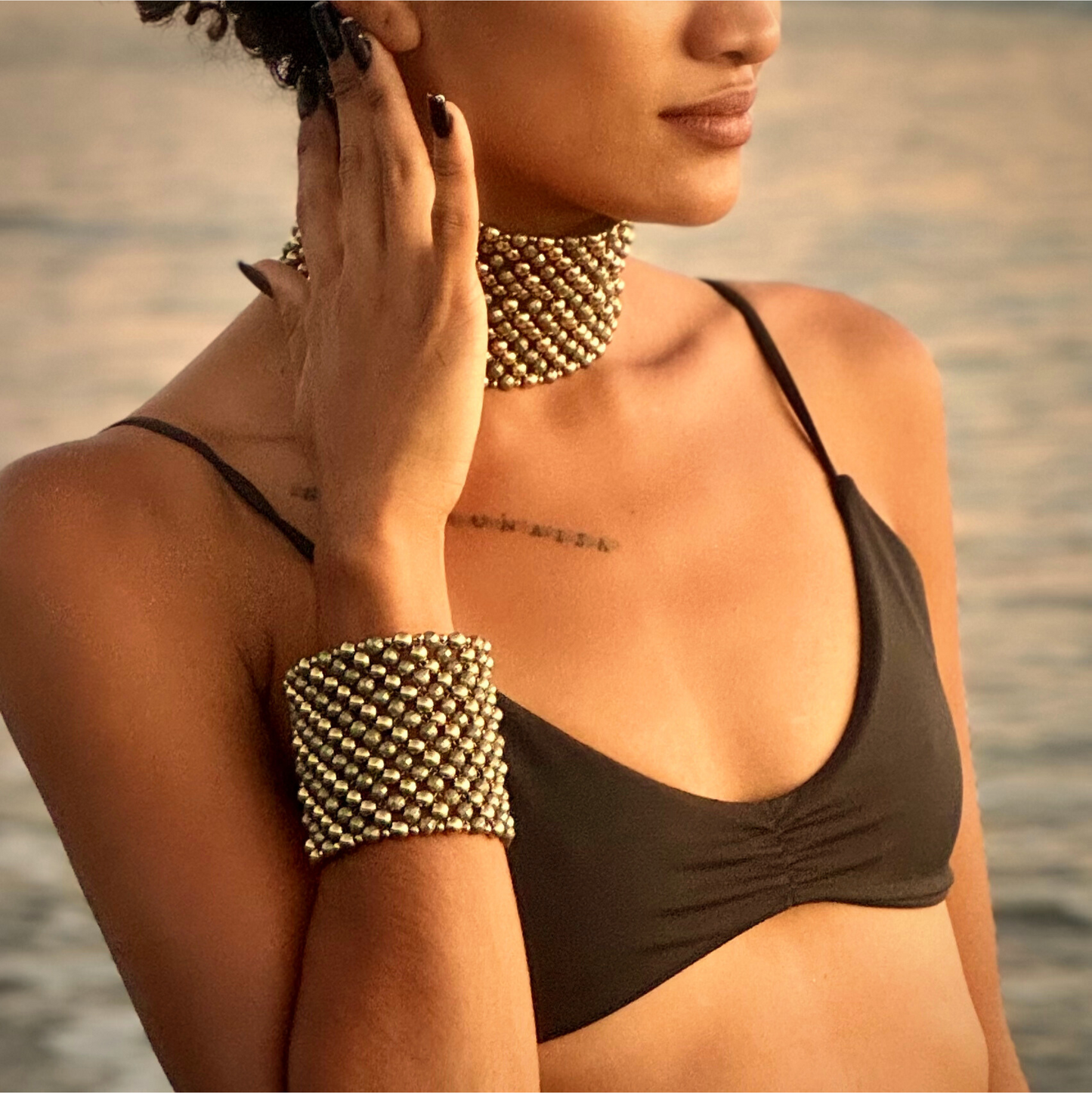 SAHARA S8 Bracelet in Pyrite + Gold