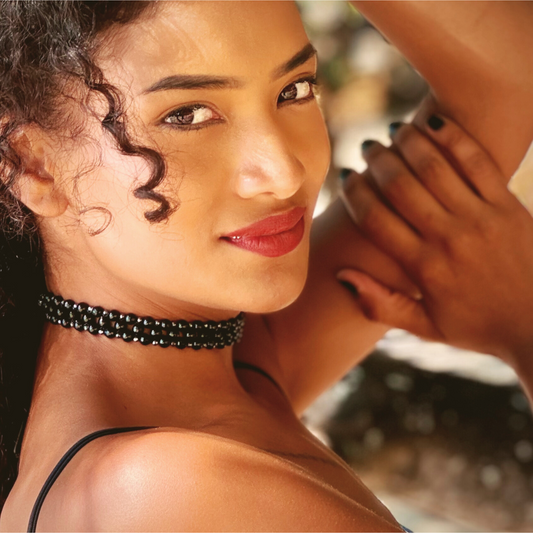 SAHARA S2 Choker in Pure Black Onyx