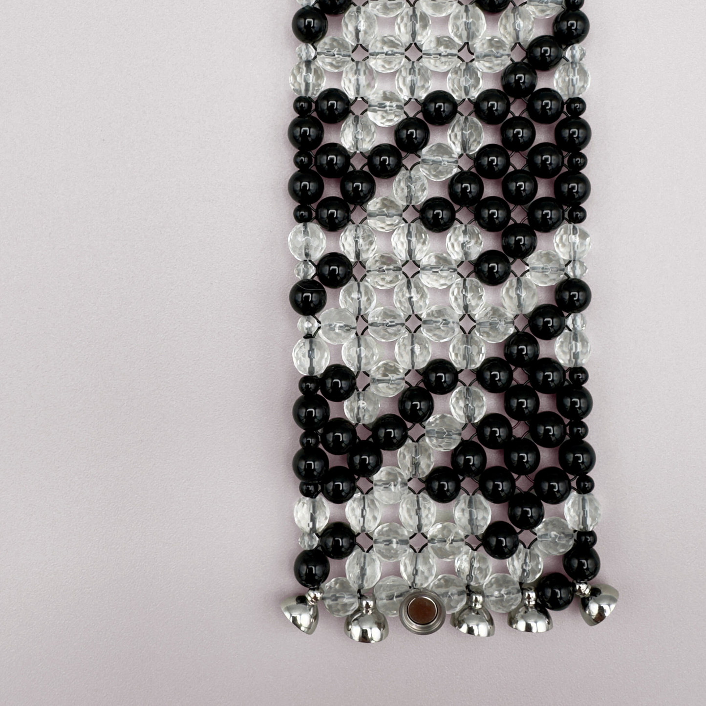 SAHARA S6 Bracelet in Black Onyx + Clear Quartz