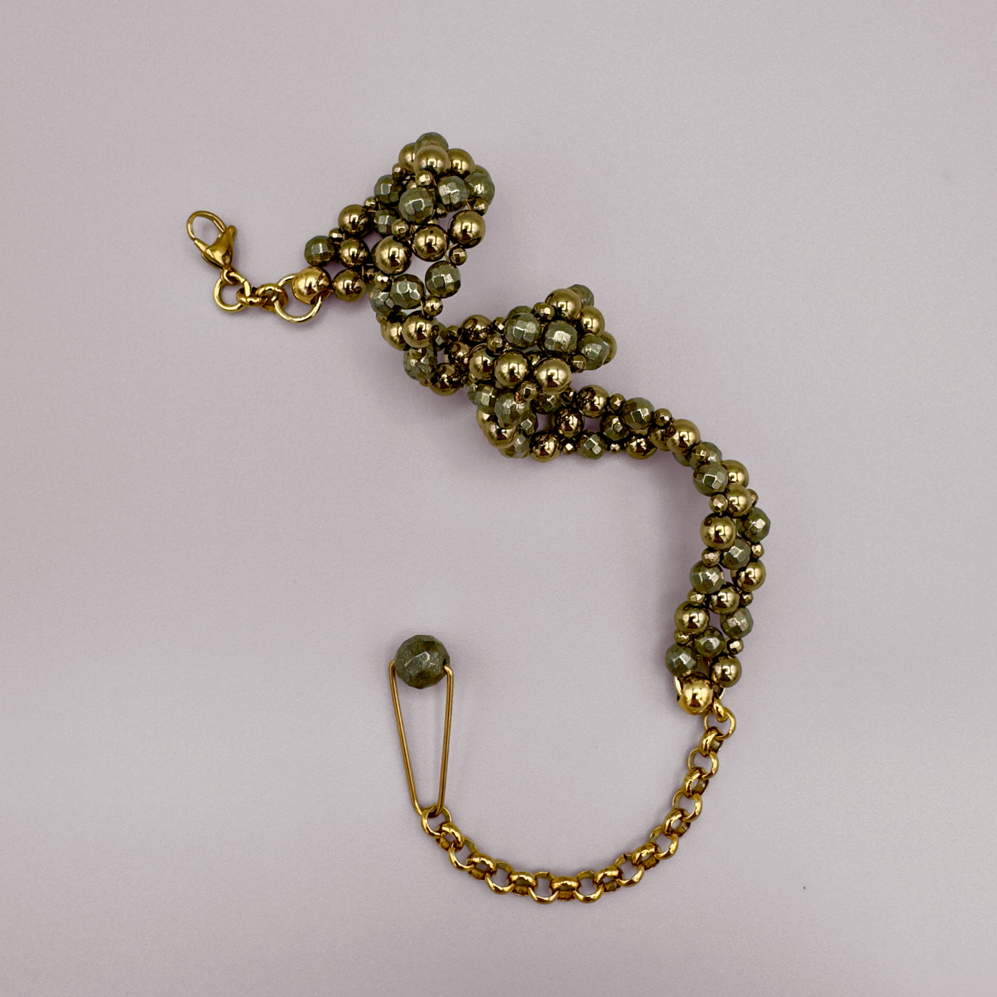SAHARA S2 Choker in Pyrite + Gold