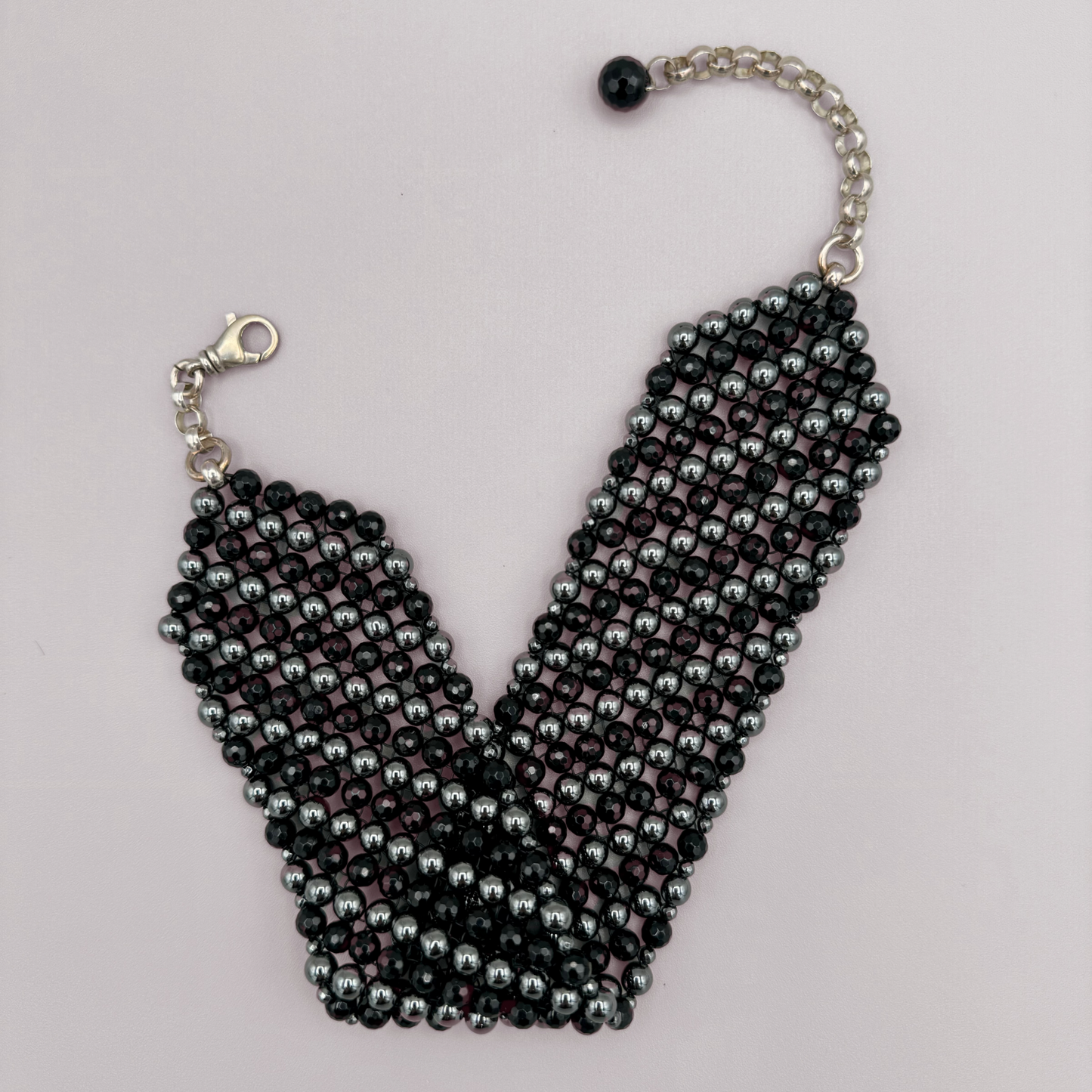 SAHARA S6 Choker in Black Onyx + Hematite