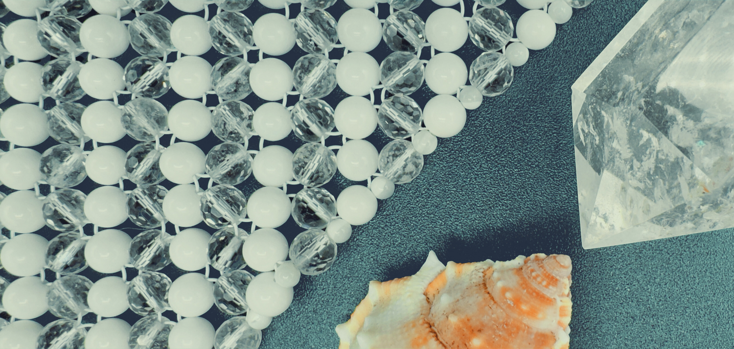 White Shell + Clear Quartz