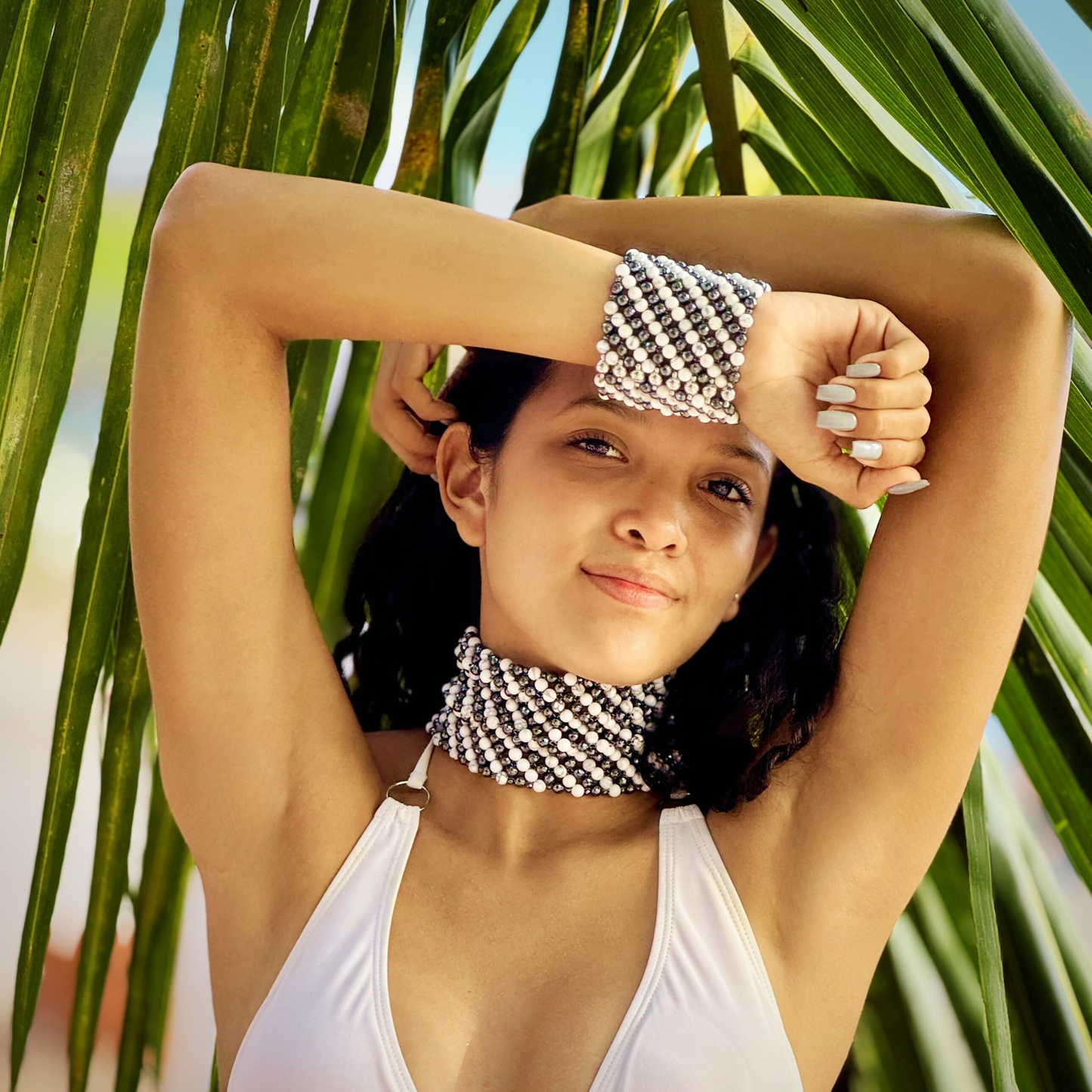 SAHARA S8 Bracelet in Howlite + Hematite