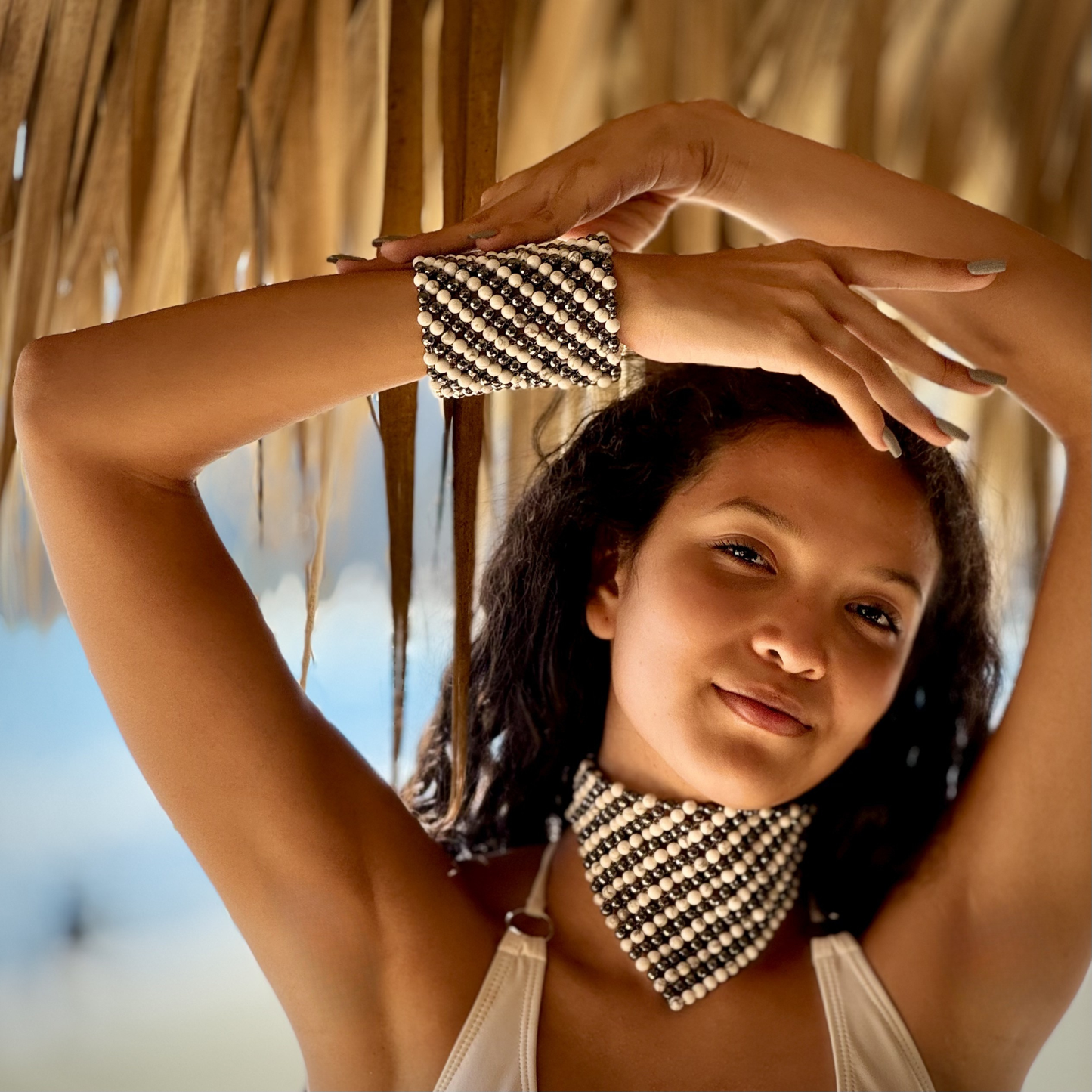 SAHARA S10 Bracelet in Howlite + Hematite