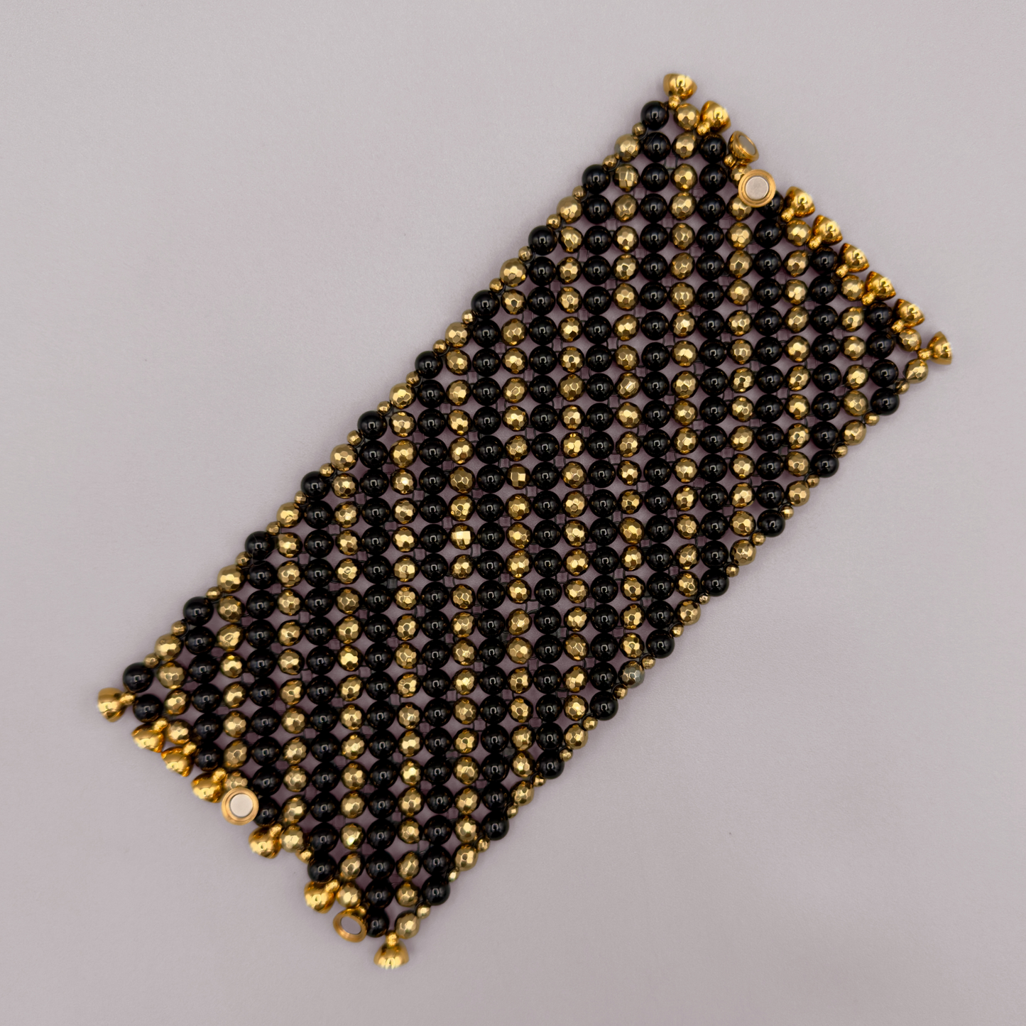 SAHARA S8 Bracelet in Black Onyx + Gold