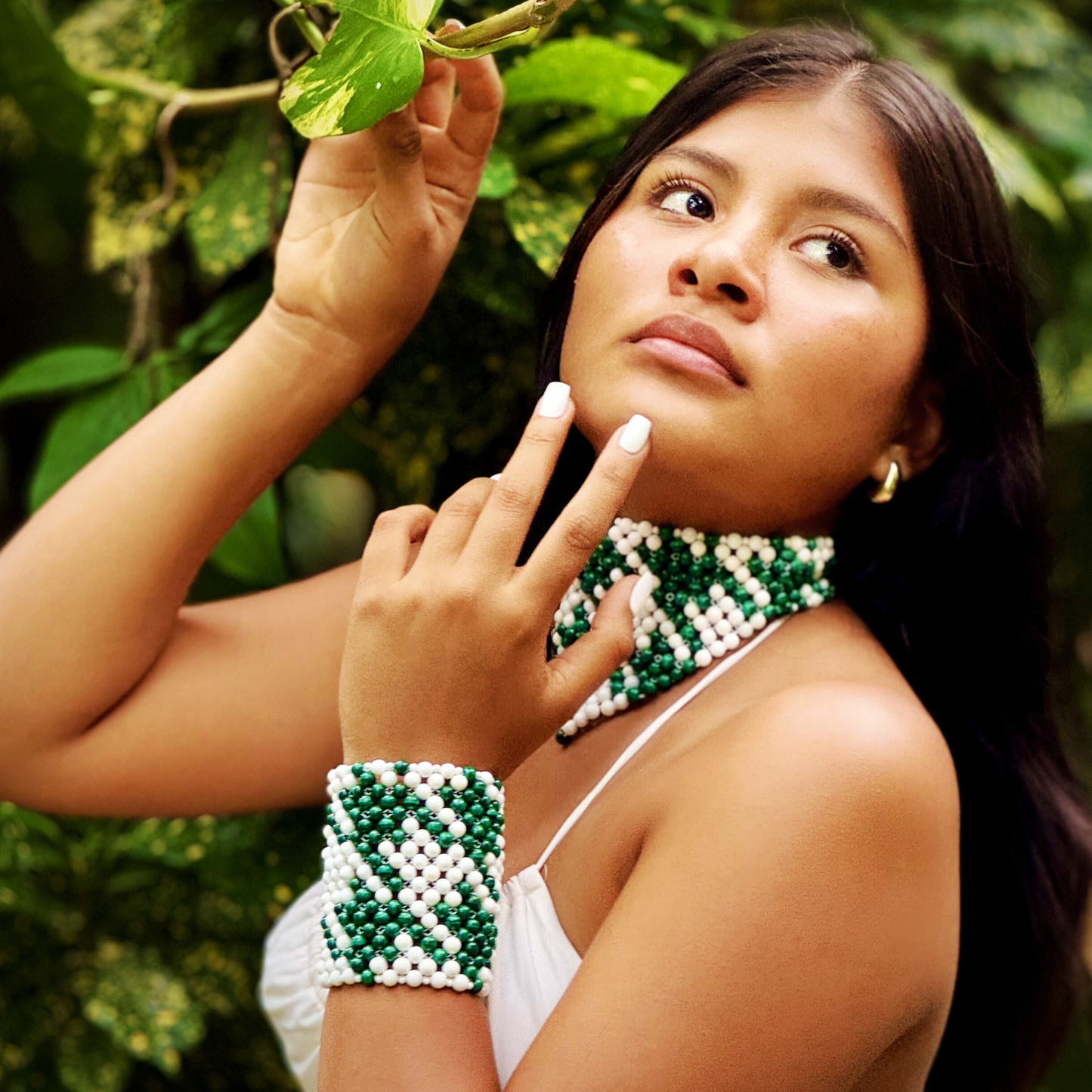SAHARA S10 Bracelet in Malachite + White Shell