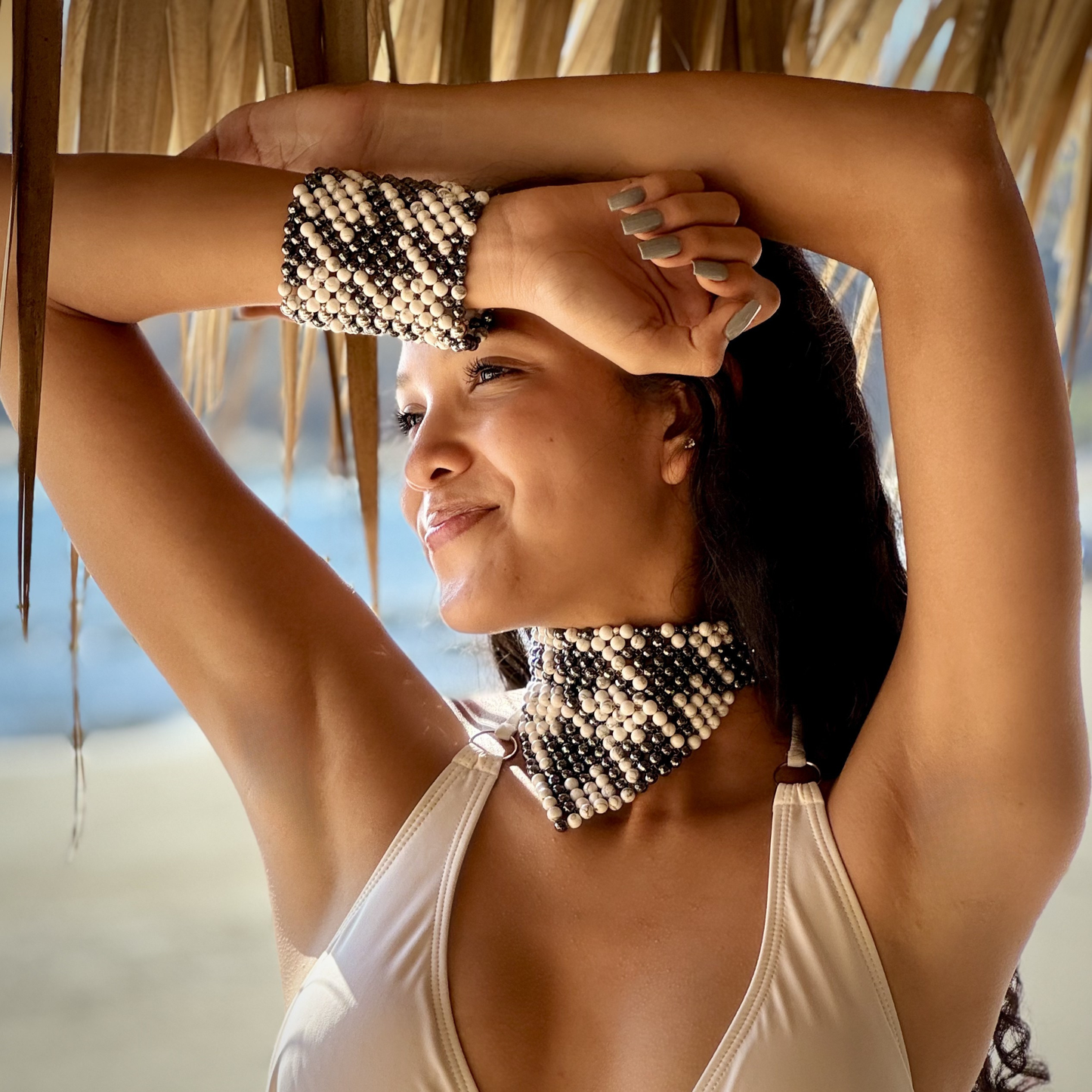 SAHARA S10 Bracelet in Howlite + Hematite