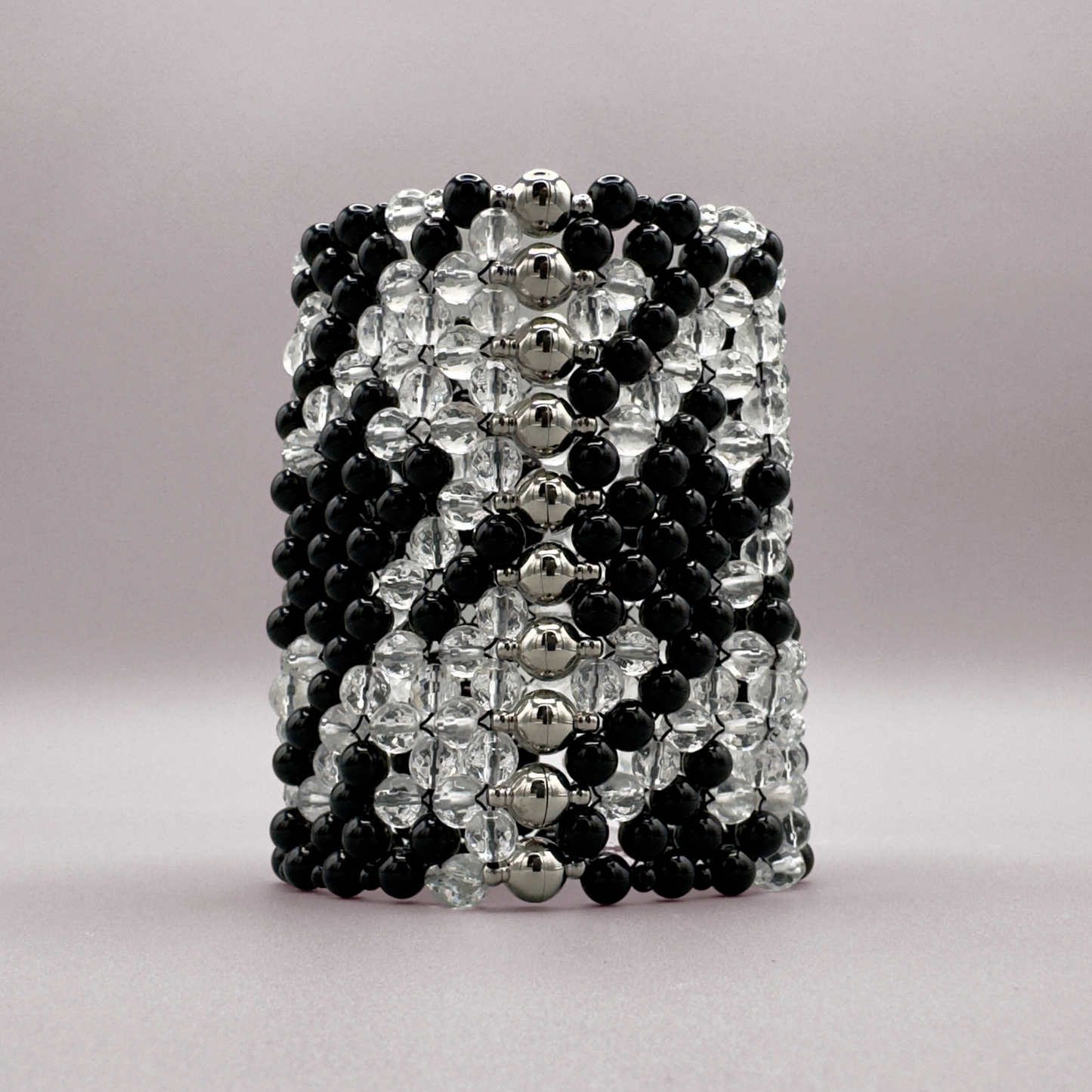 SAHARA S8 Bracelet in Black Onyx + Clear Quartz