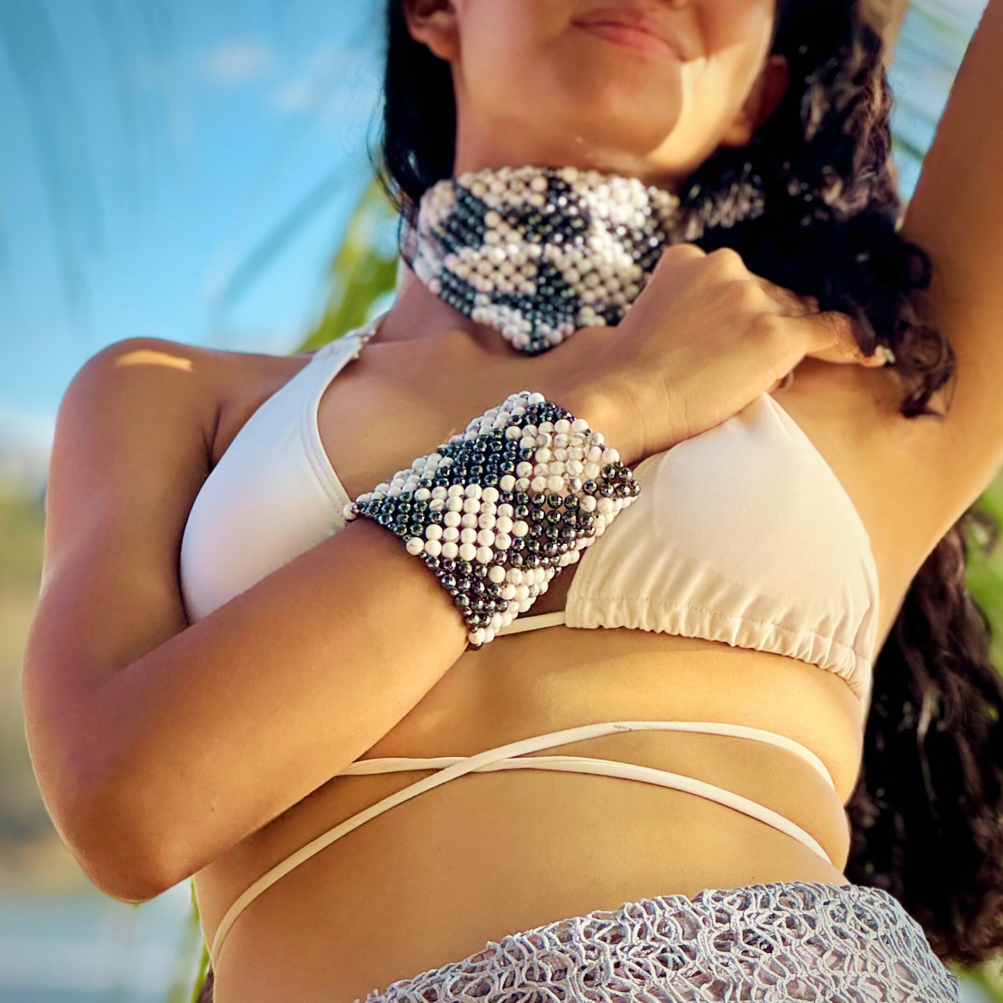 SAHARA S10 Bracelet in Howlite + Hematite