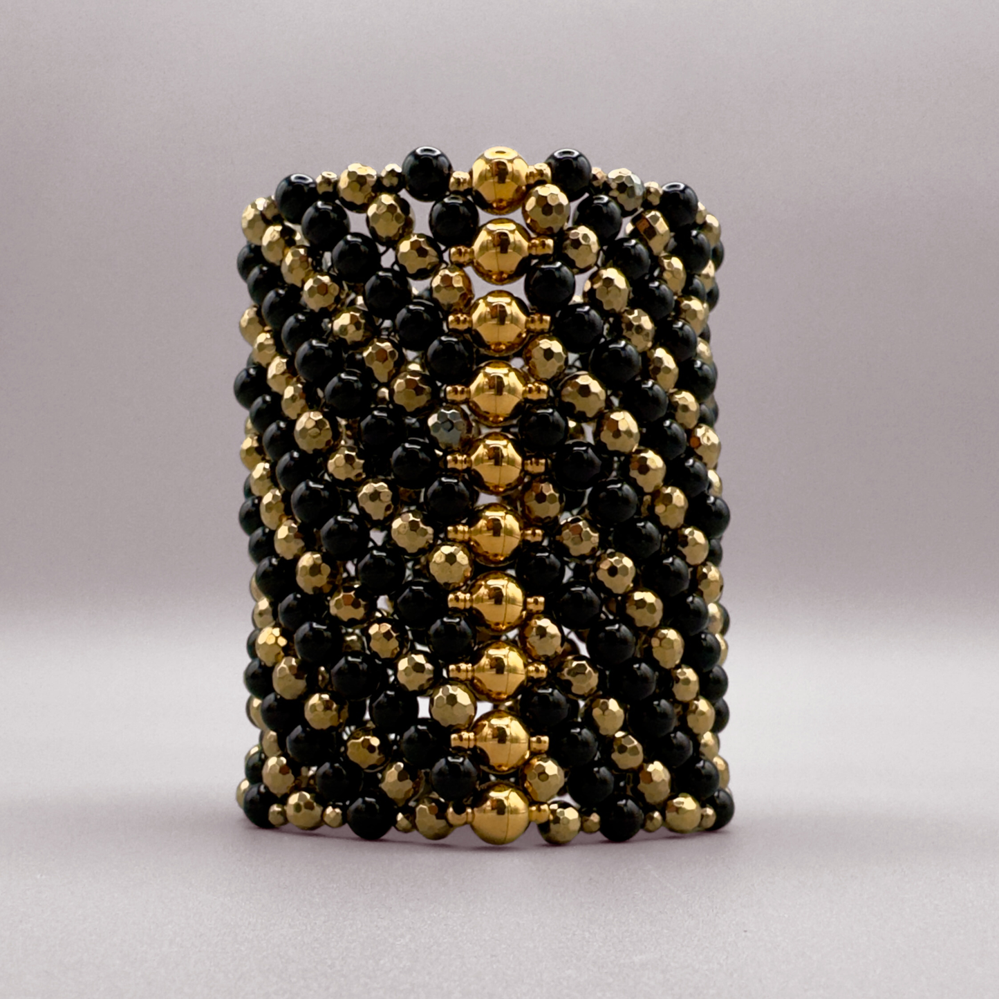 SAHARA S8 Bracelet in Black Onyx + Gold