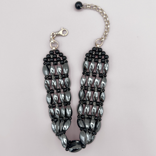 Hematite + Black Onyx Choker