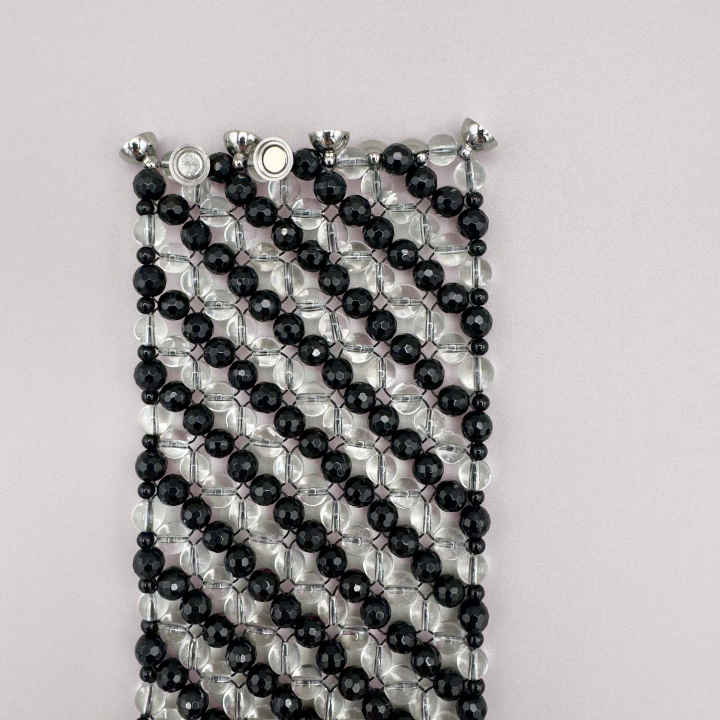 SAHARA S8 Bracelet in Black Onyx + Clear Quartz